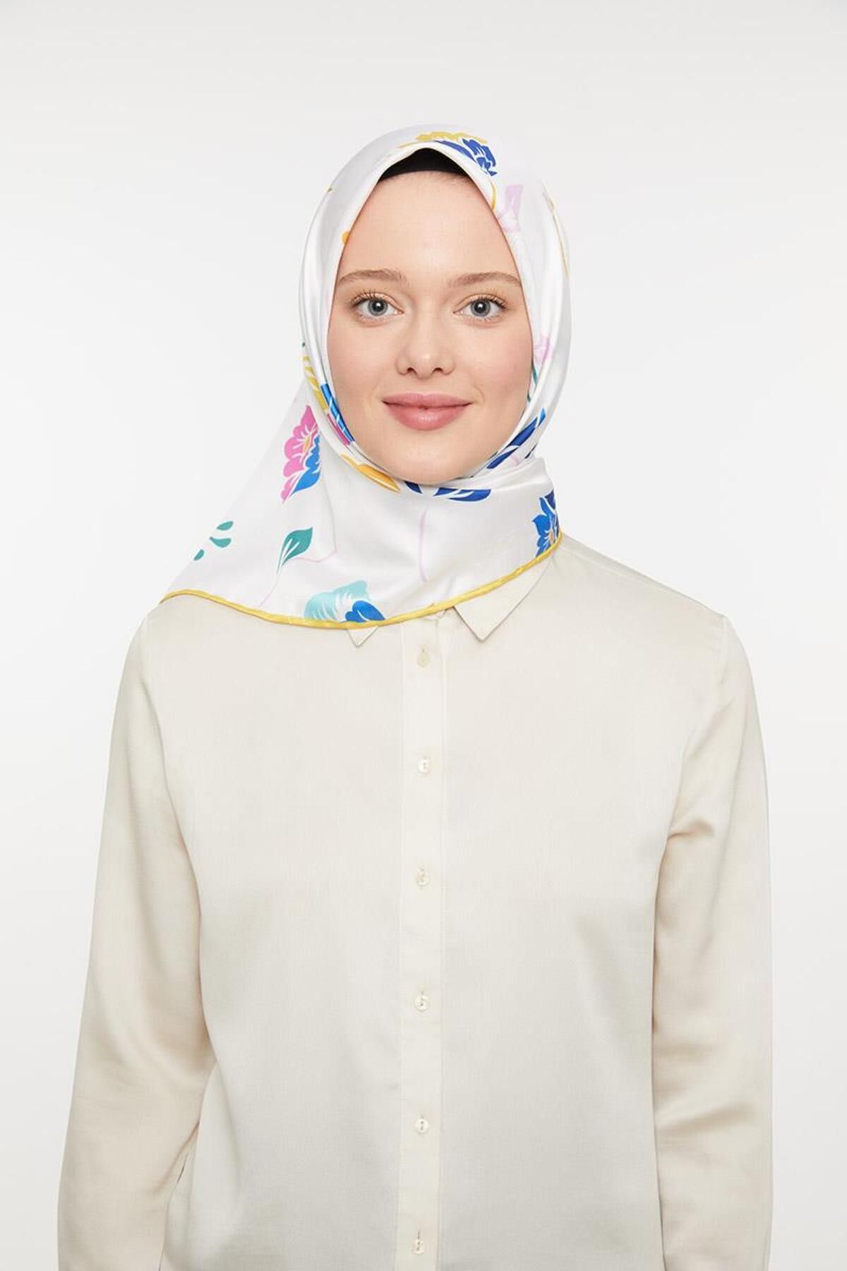 روسری زرد Twill Trend اورجینال Levidor