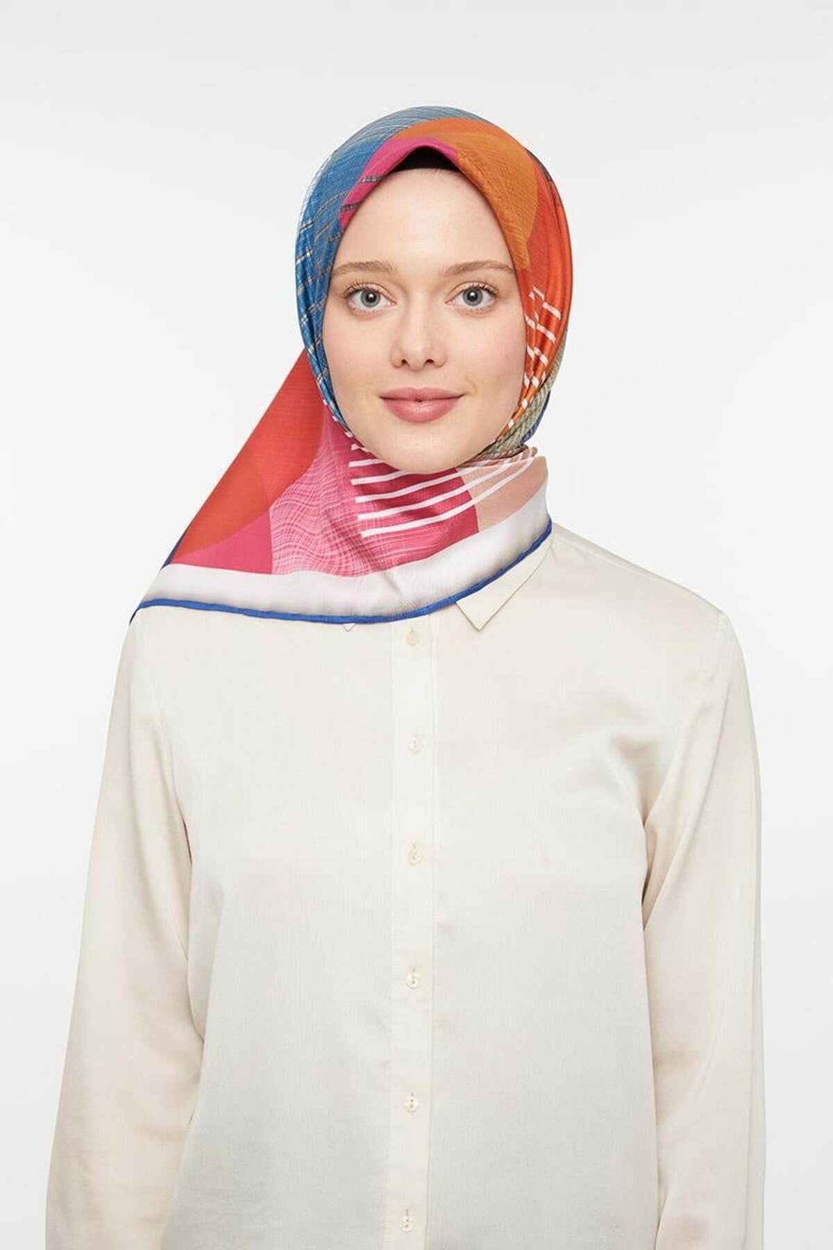 روسری آبی Twill Trend Saks اورجینال Levidor