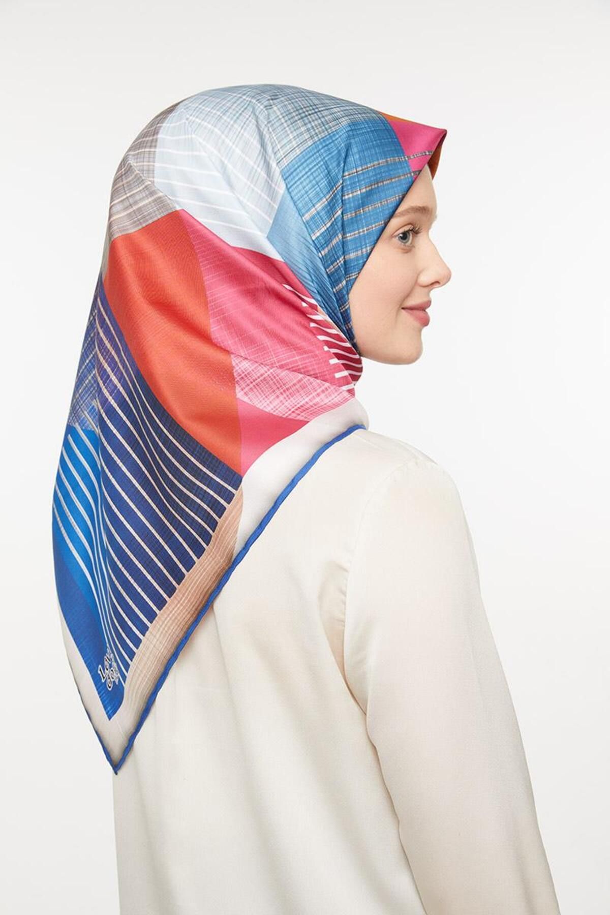 روسری آبی Twill Trend Saks اورجینال Levidor