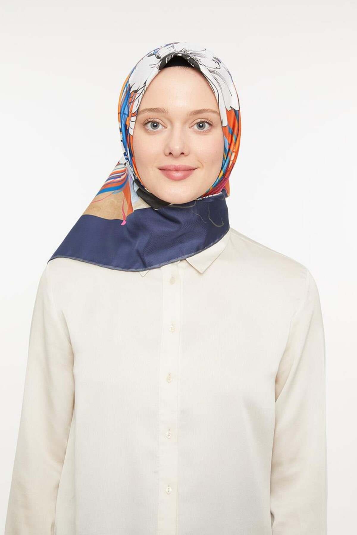 روسری آبی Twill Trend Blue Navy Levidor