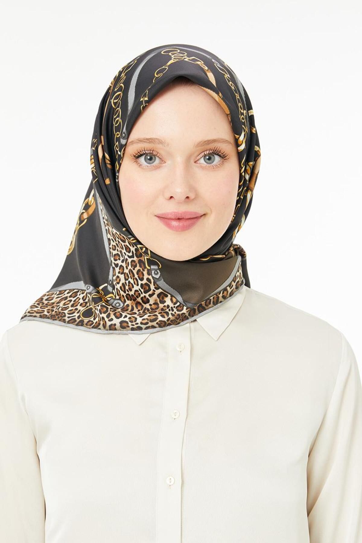 روسری خاکستری Twill Trend Grey اورجینال Levidor