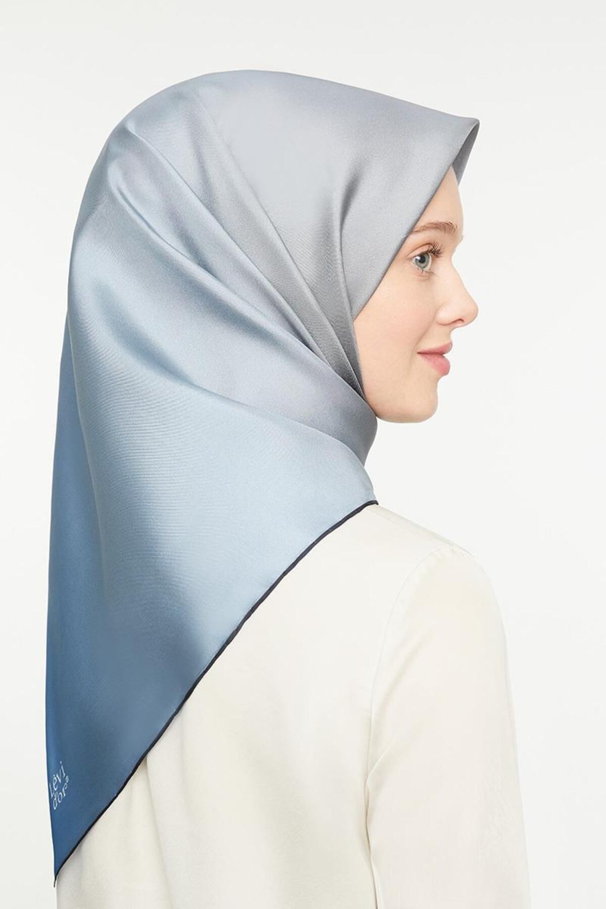 روسری آبی Ipek Twill Baby Blue Levidor