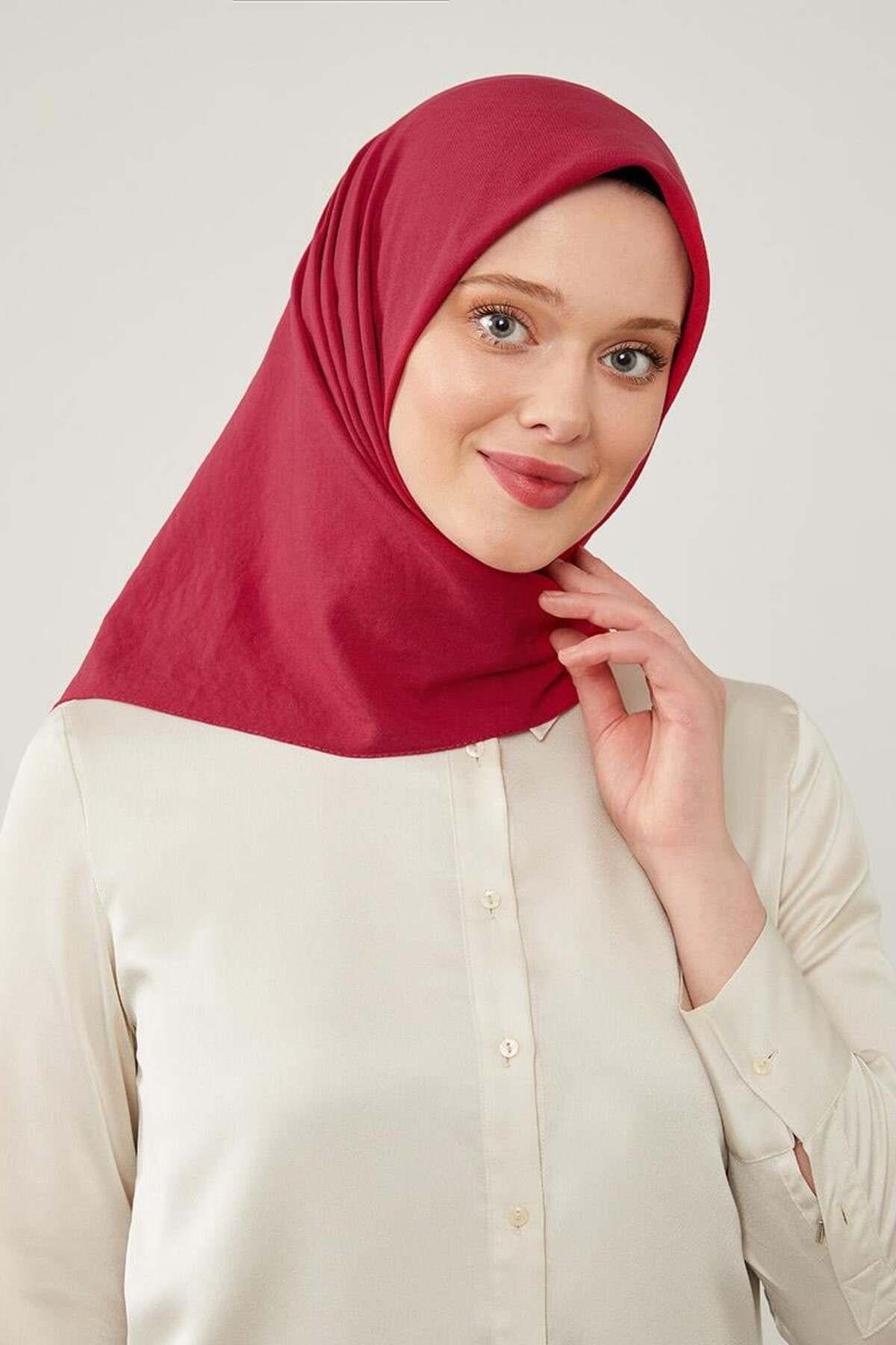 روسری صورتی مربع Fuchsia Cotton Cazz Levidor