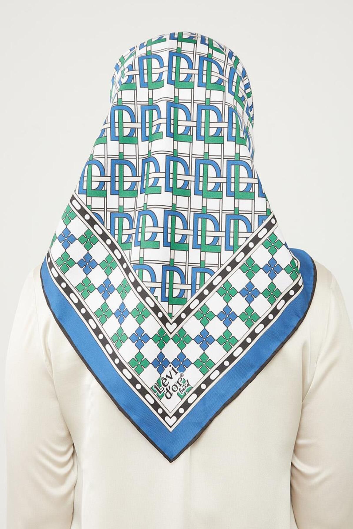 روسری آبی Saks LVD Twill Trend Levidor