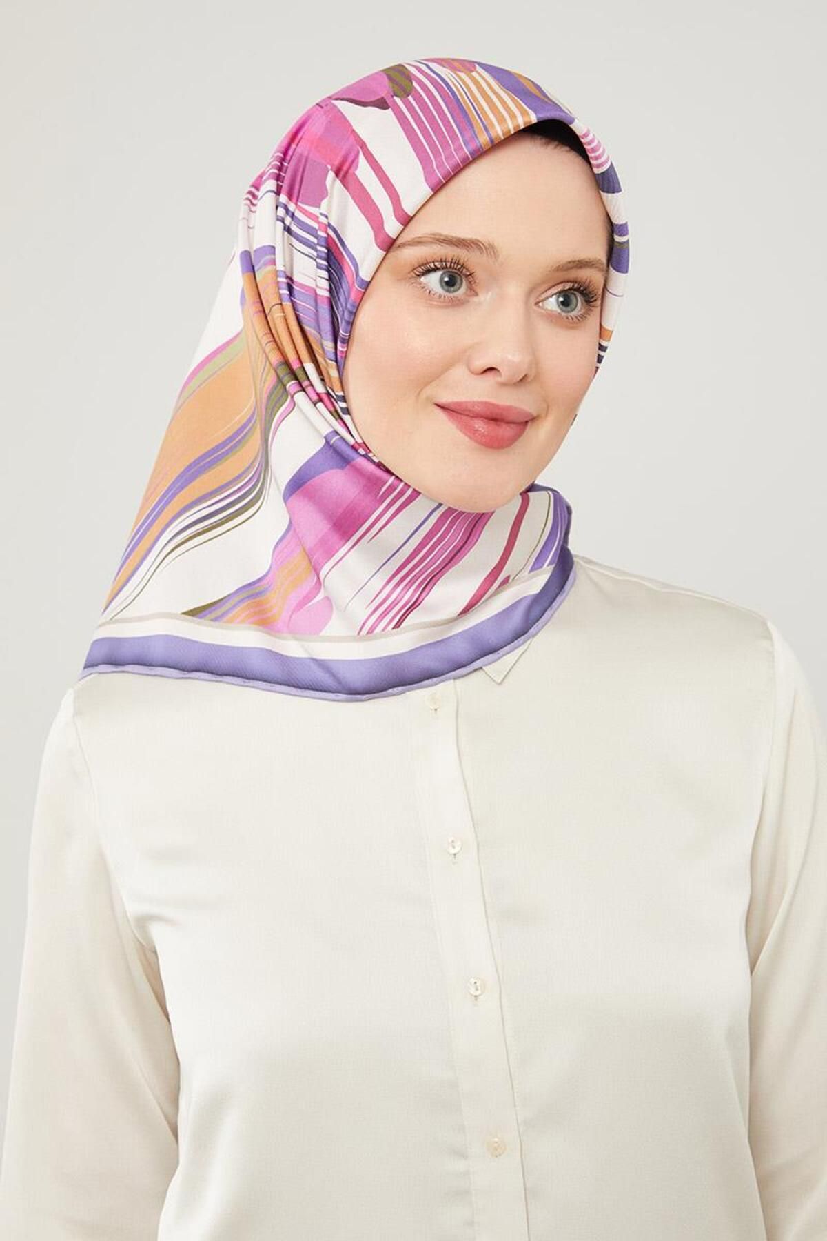 روسری بنفش Twill Trend Lila اورجینال Levidor