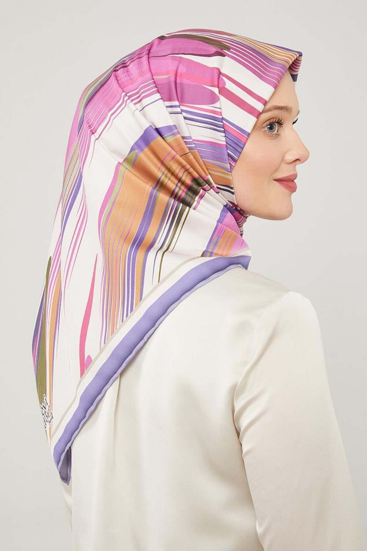 روسری بنفش Twill Trend Lila اورجینال Levidor