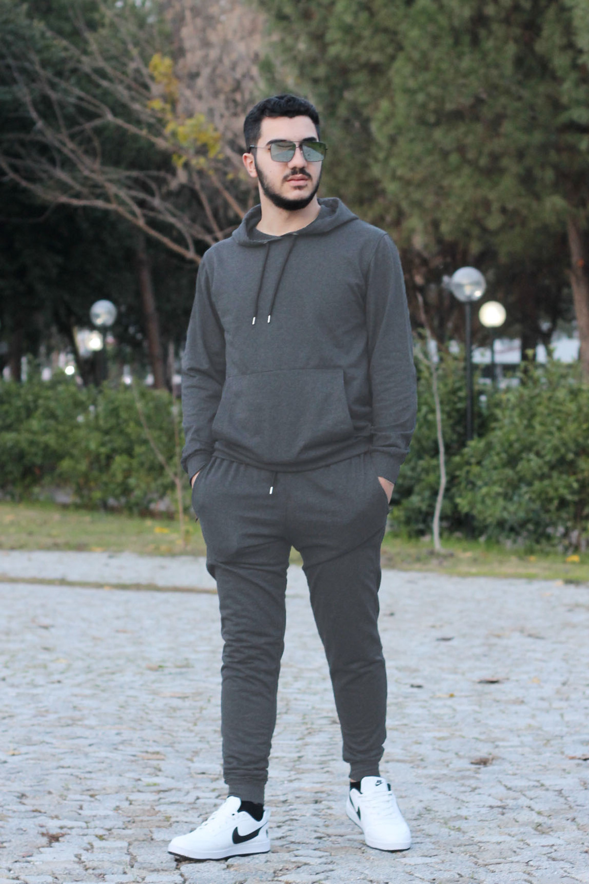 شلوار گرمکن مردانه مشکی han elegant | 25022010 اورجینال - تصویر 4