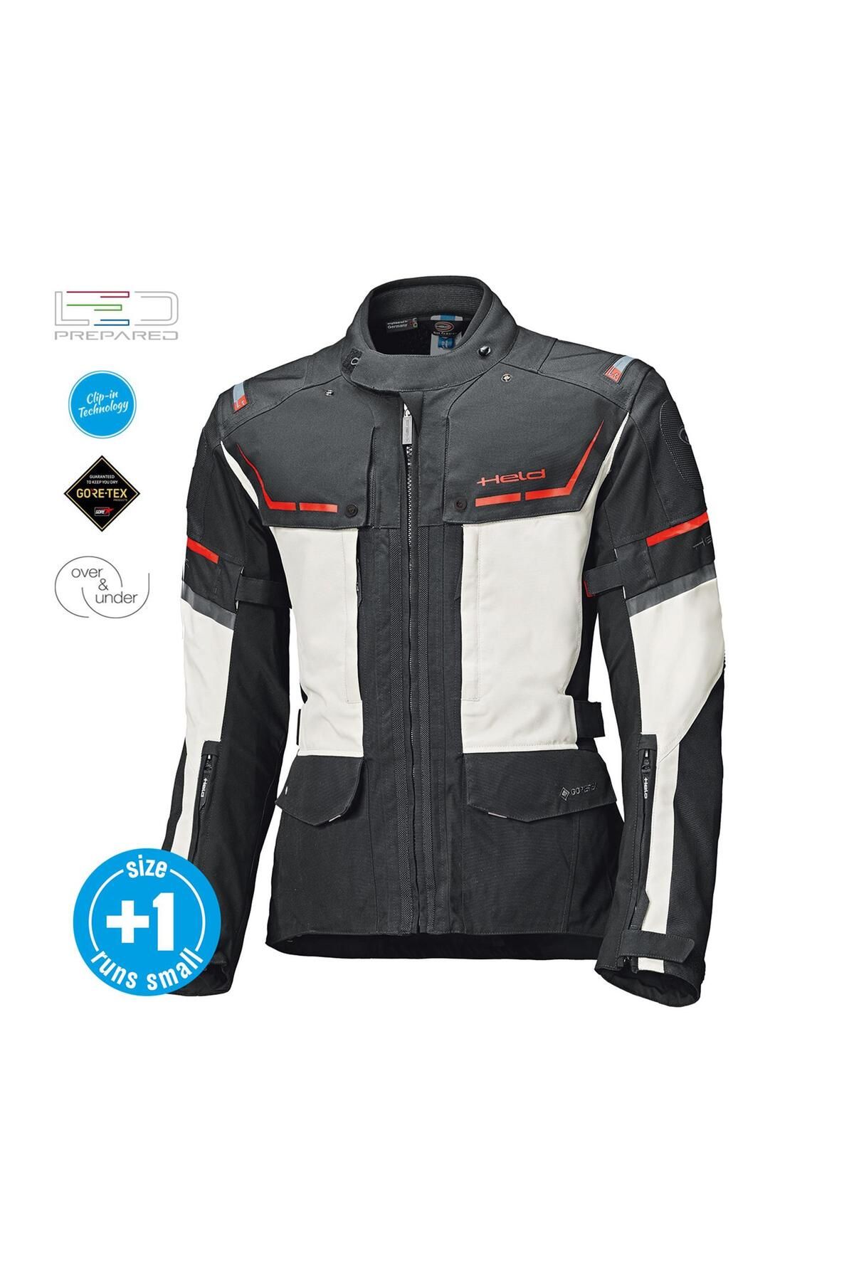Held Karakum Top Adveture Korumalı Kadın Motosiklet Montu Gri