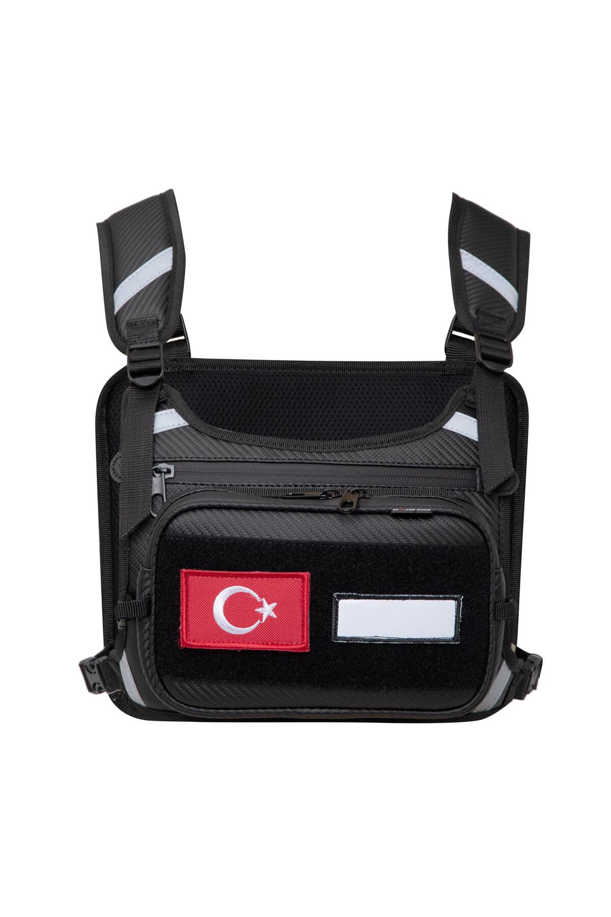 4Riders Carbon Series Göğüs Çantalı Reflektif Yelek