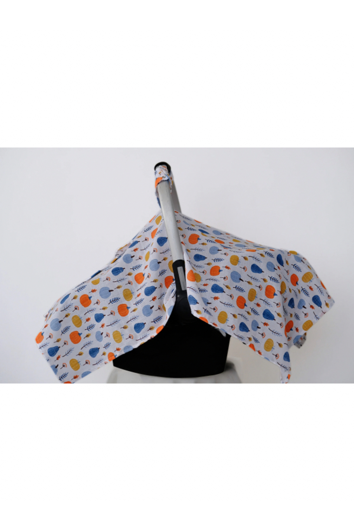 runbaby Run Baby Müslin Kumaş çıt Çıtlı Puset Örtüsü (BALKABAK) 75x100cm fotoğrafı 3 (önizleme)