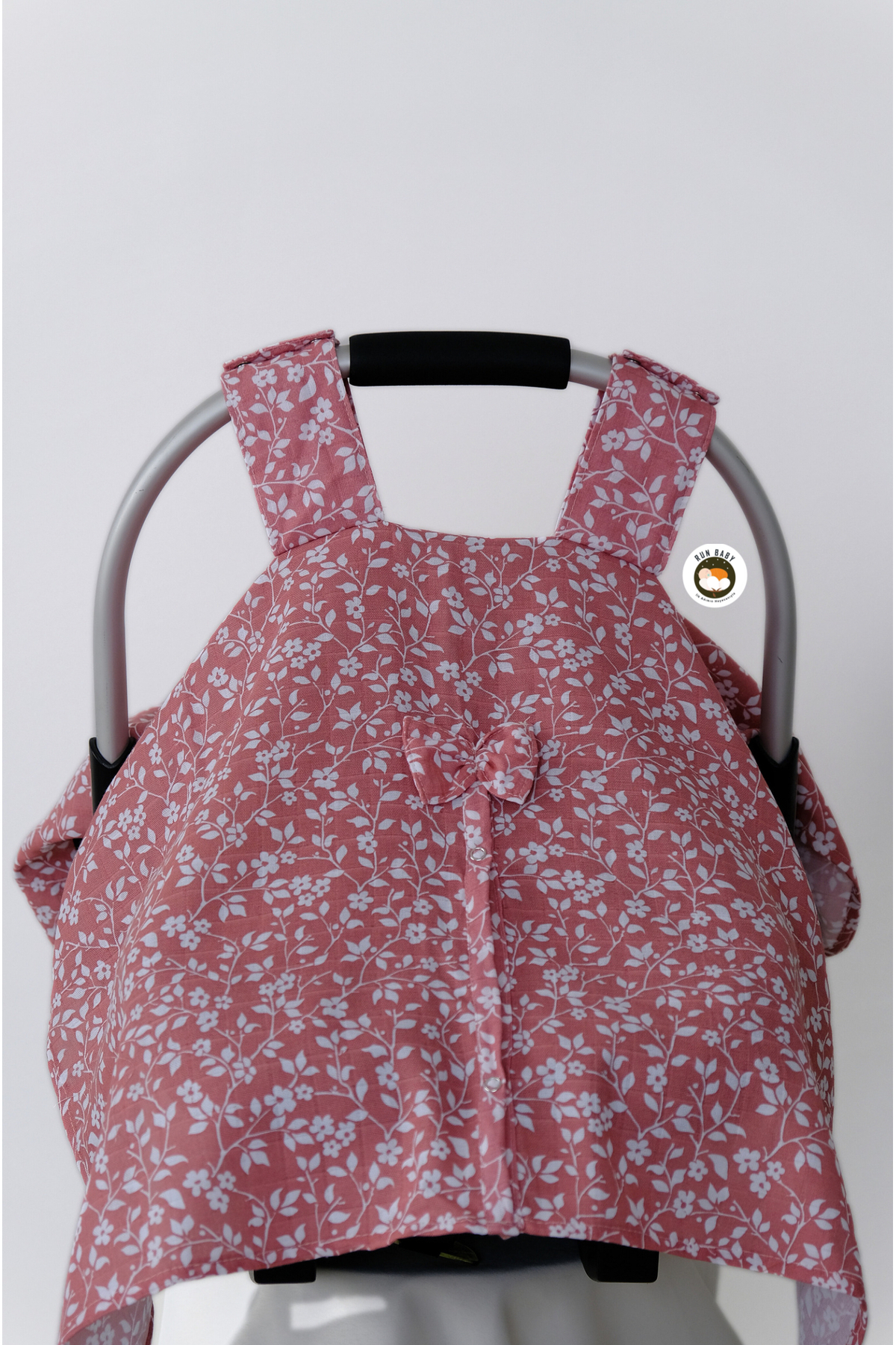 runbaby Run Baby Müslin Kumaş çıt Çıtlı Puset Örtüsü (PEMBE ÇİÇEK) 75x100cm fotoğrafı 2 (önizleme)