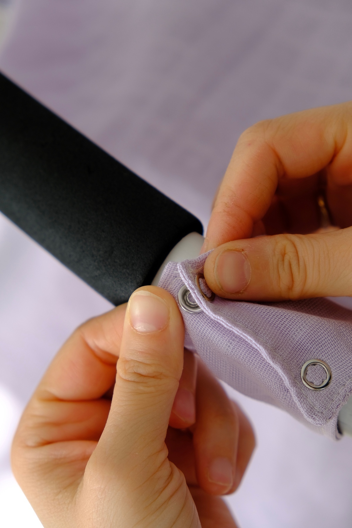 runbaby Run Baby Müslin Kumaş çıt Çıtlı Puset Örtüsü (LİLA) 75x100cm fotoğrafı 5 (önizleme)