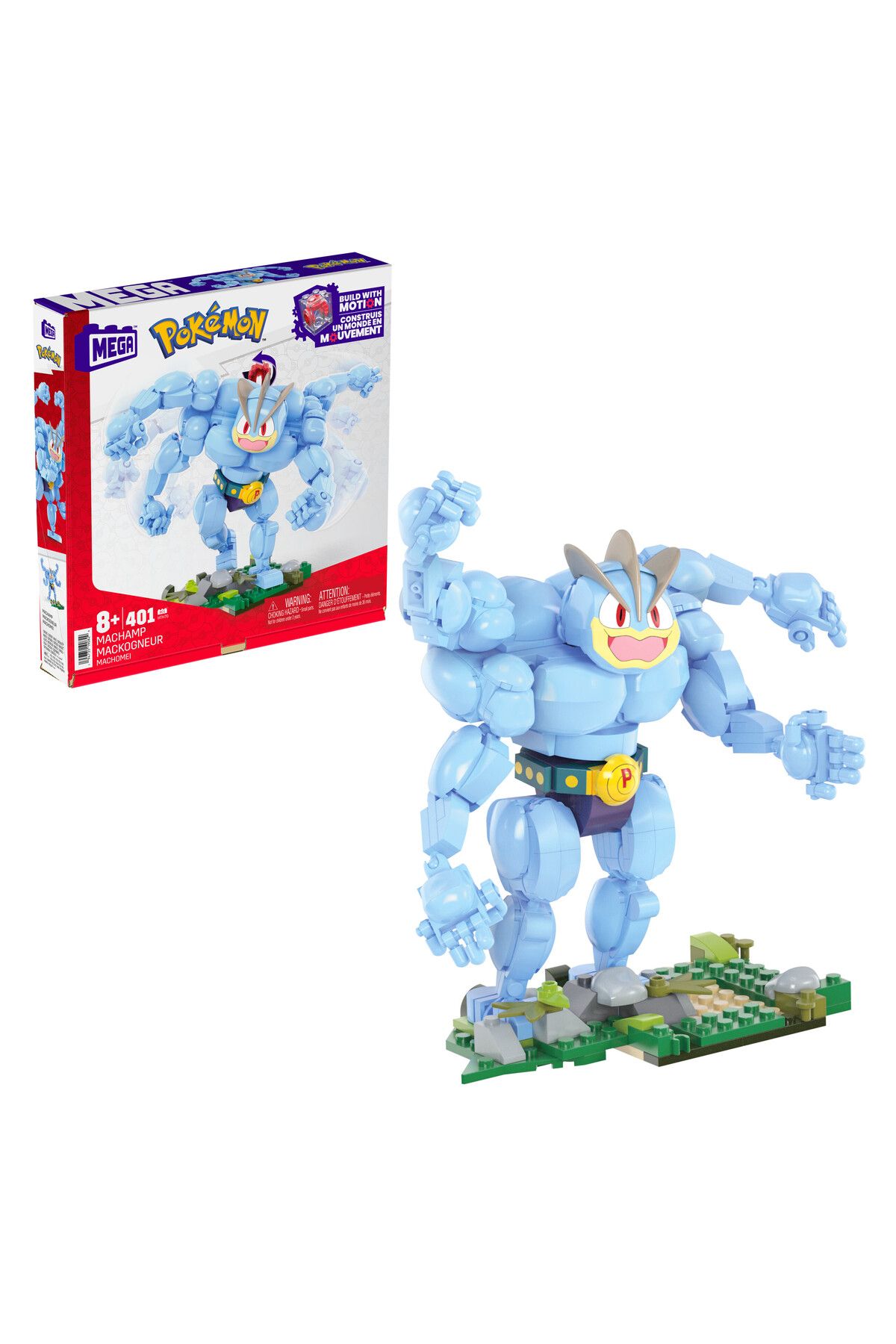 Pokemon-Action Figure Building Toys, Machamp with 401 Pieces, 1 Poseable Character with Full Articulation 1