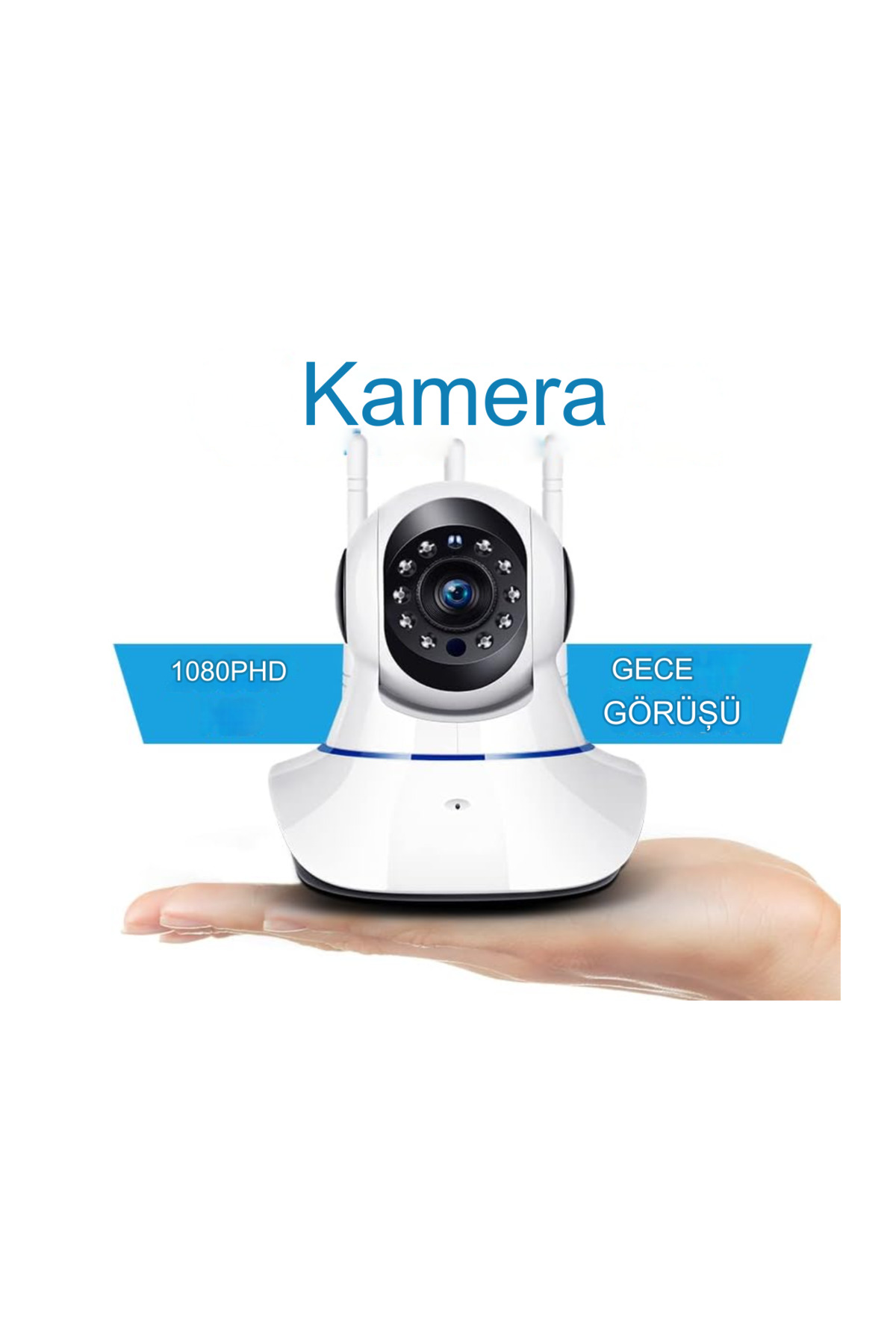 qasul Full HD 1080P Harekete Duyarlı Gece Görüşlü Kablosuz Sesli Hırsız Bakıcı Denetim Akıllı IP Kamera