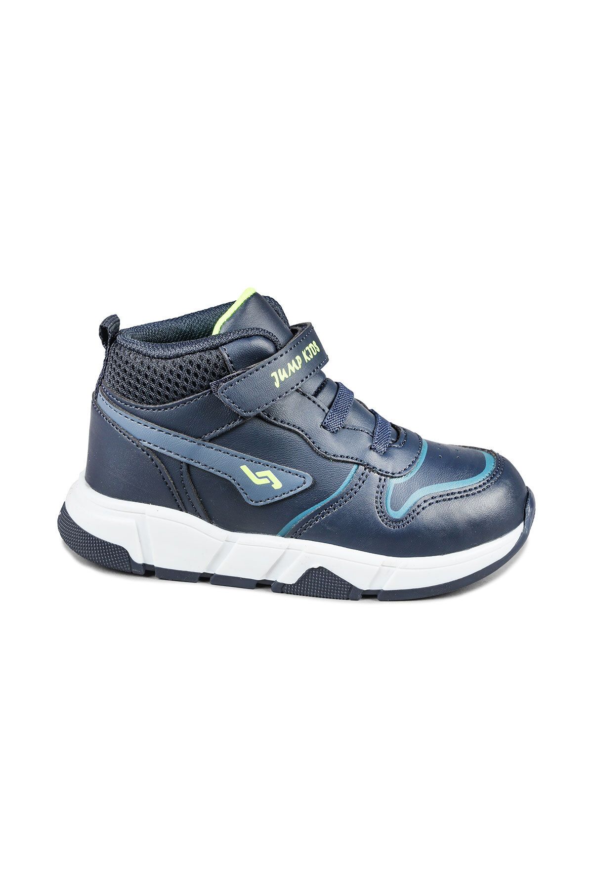 Jump 27824 Cırtlı Yüksek Bilekli Lacivert - Mavi Üniseks Çocuk Sneaker Günlük Spor Ayakkabı