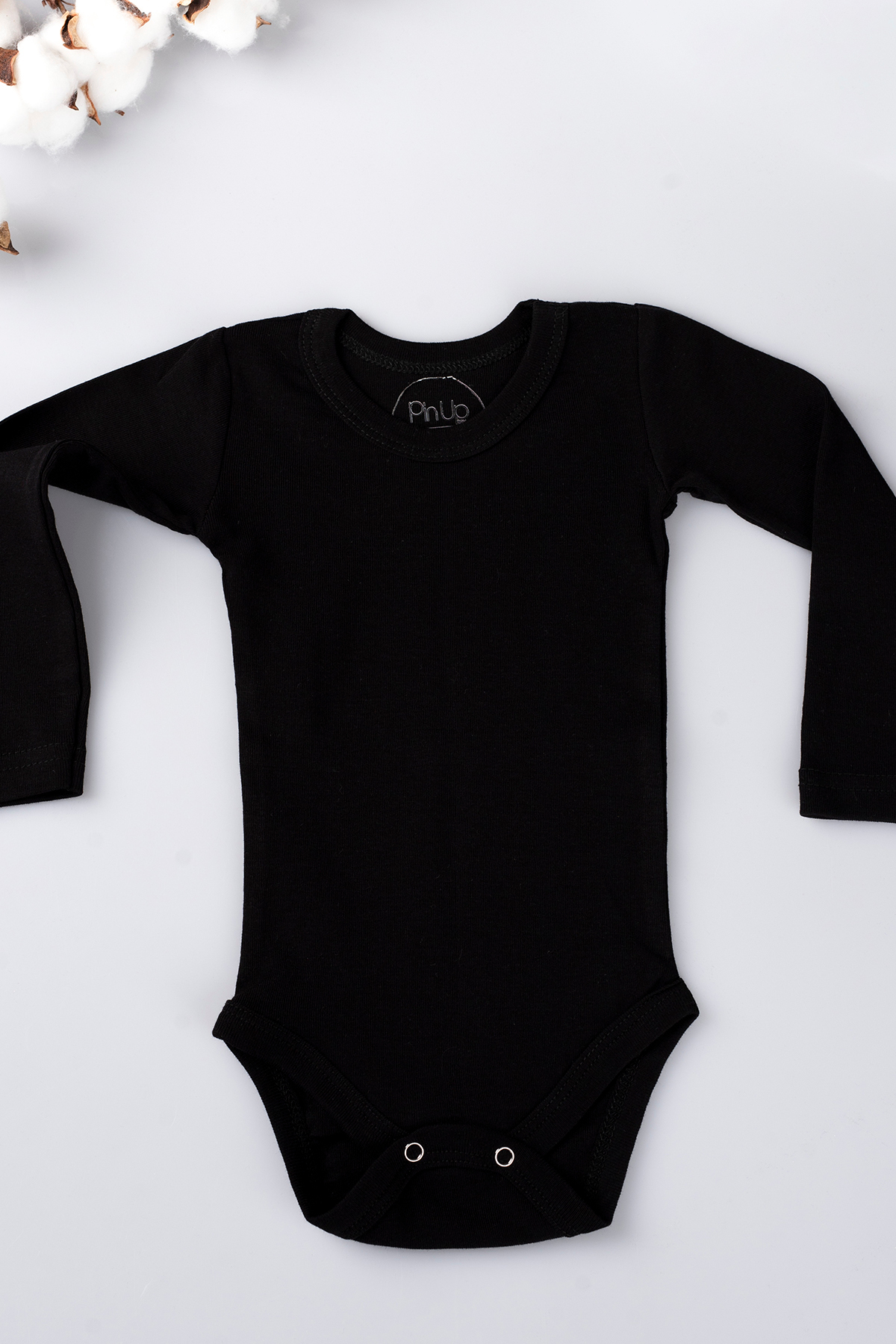 بادی نوزادی پسرانه – دخترانه مشکی PİNUPTEX | PİNBEBEKZIBIN3LÜ اورجینال - تصویر 5