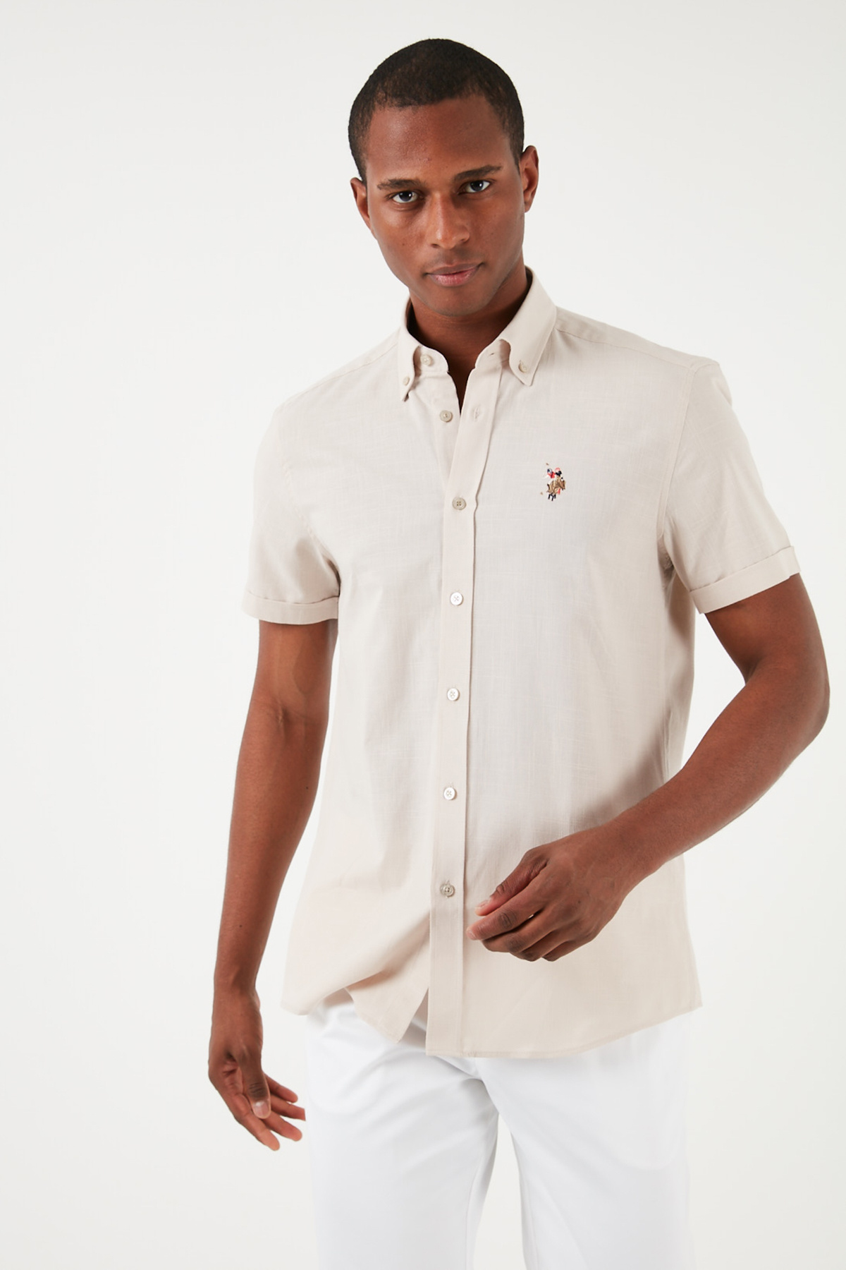 یو اس پولو تی‌شرت آستین کوتاه مردانه یو اس پولو مدل G081GL0041829502 - رنگ معمولی - نخی