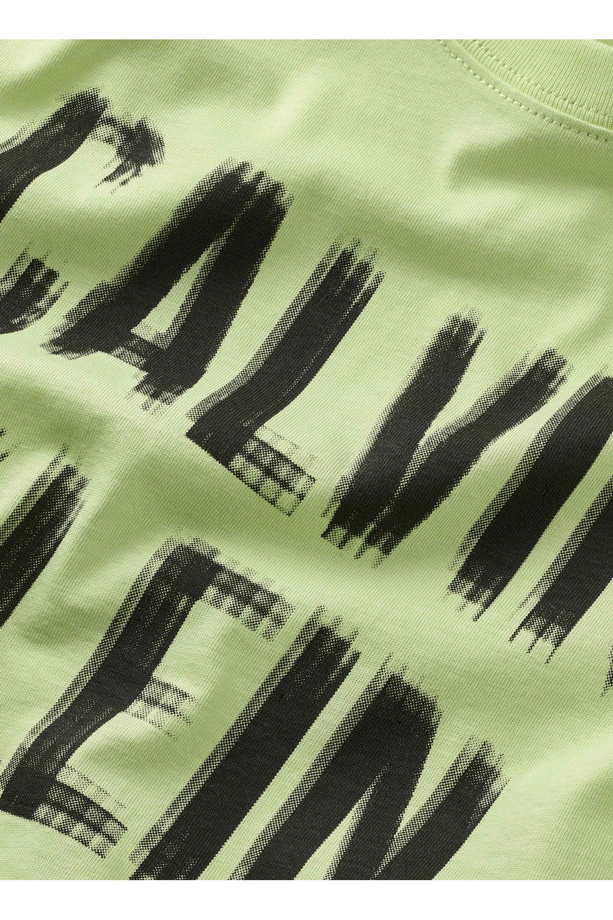 تی شرت سبز مردانه آرم پیکسل طرح دار SS T s shrink Calvin Klein
