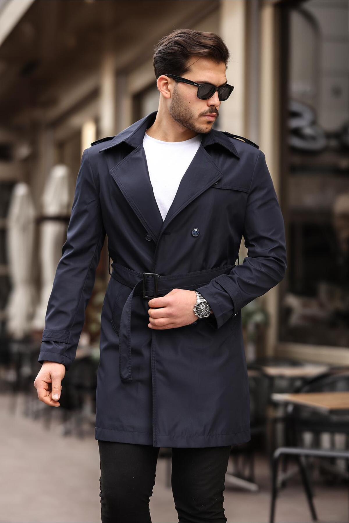 FREED MOND su ve rüzgar geçirmez trençkot erkek pardesü