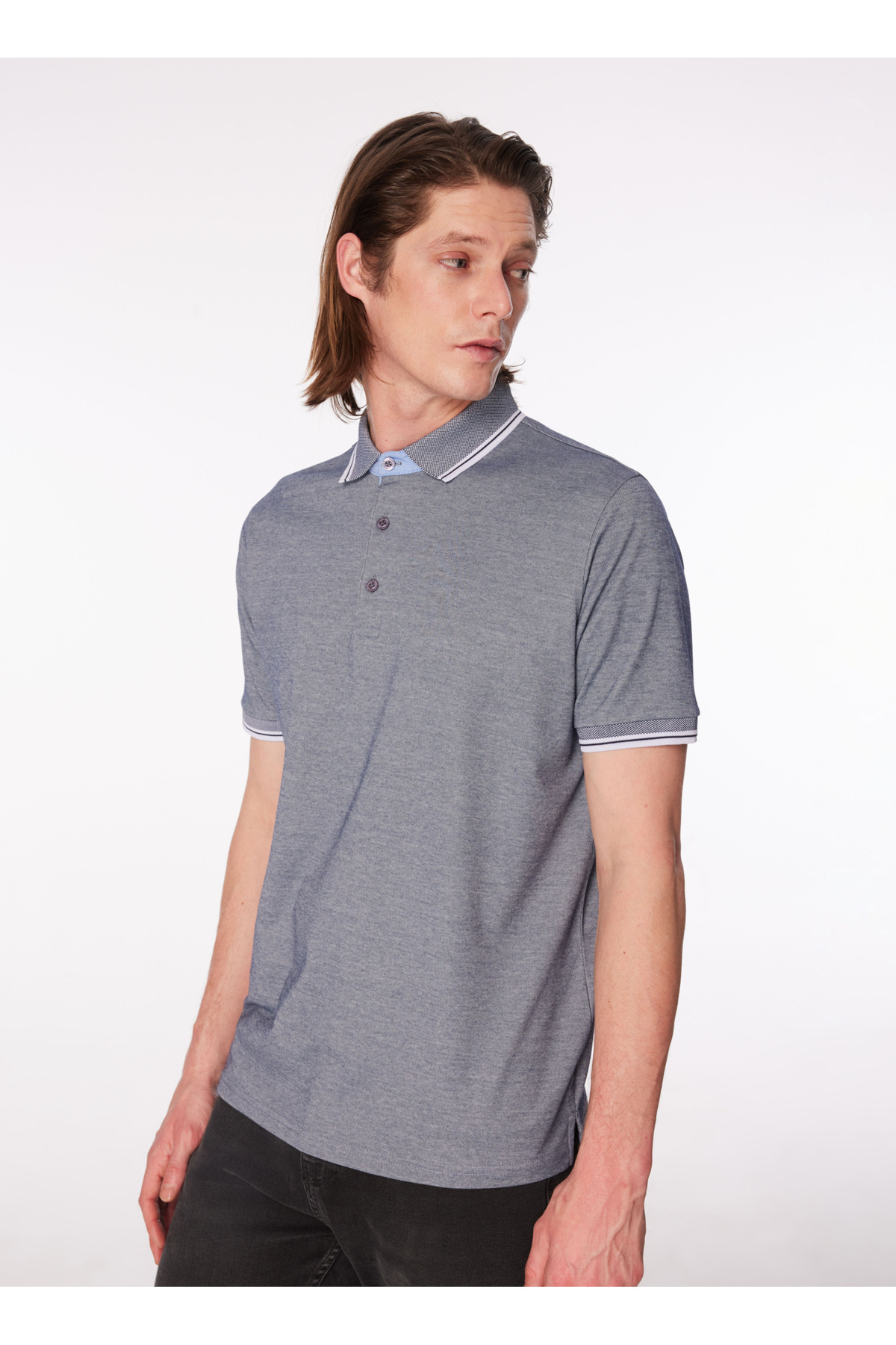 فابریکا تی‌شرت یقه گرد مردانه سرمه‌ای رنگ سایز معمولی CM DS 01 02