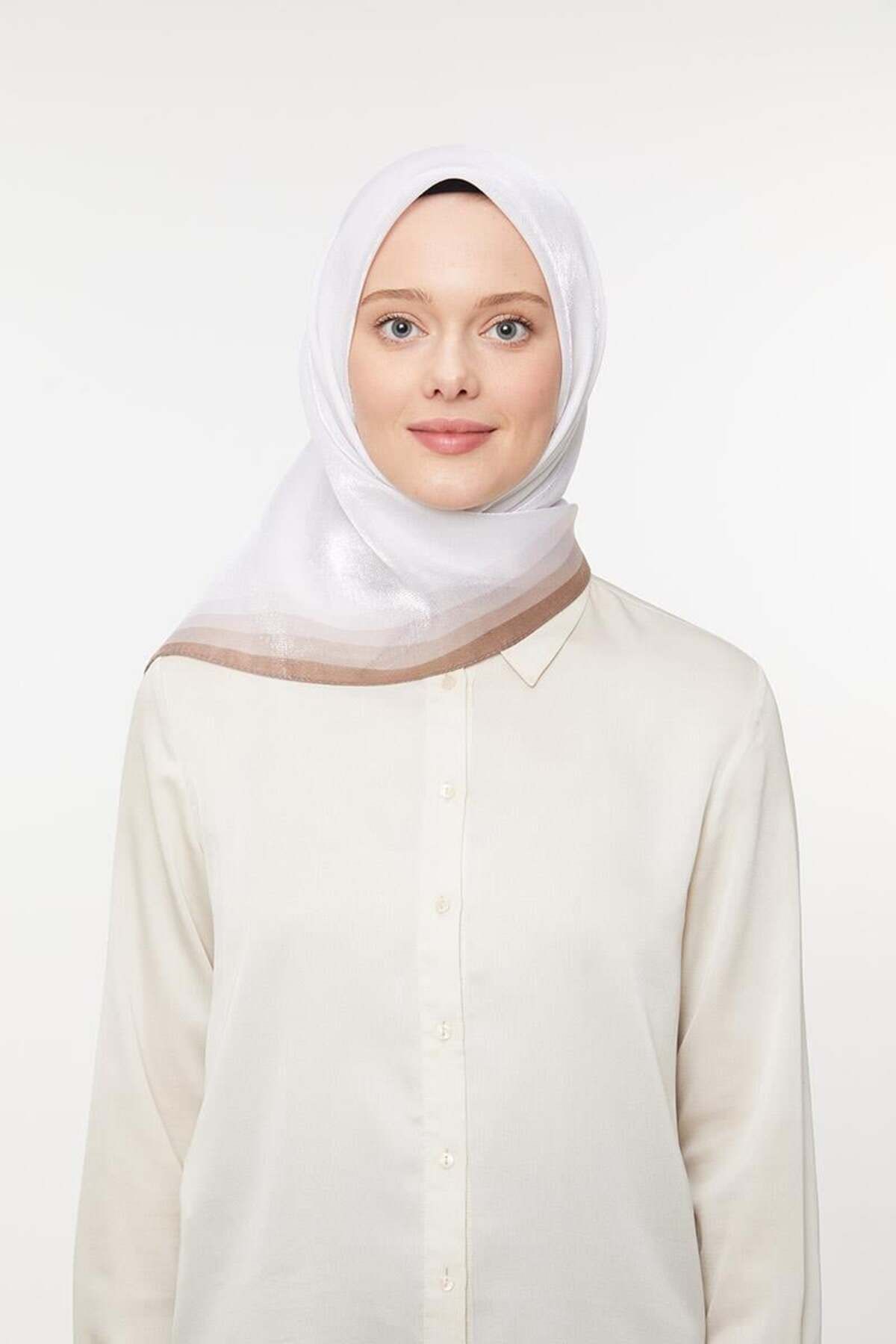 روسری ساعت انتزاعی Ekru اورجینال Levidor