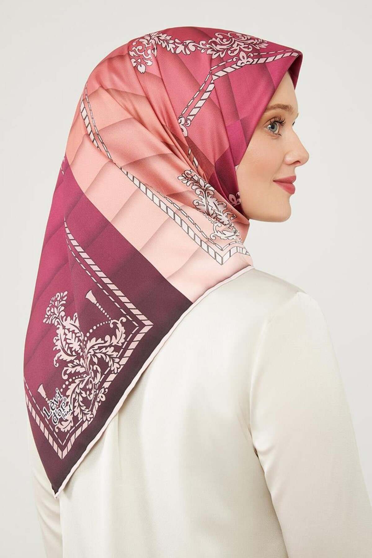 روسری صورتی Twill Trend Fuchsia اورجینال Levidor