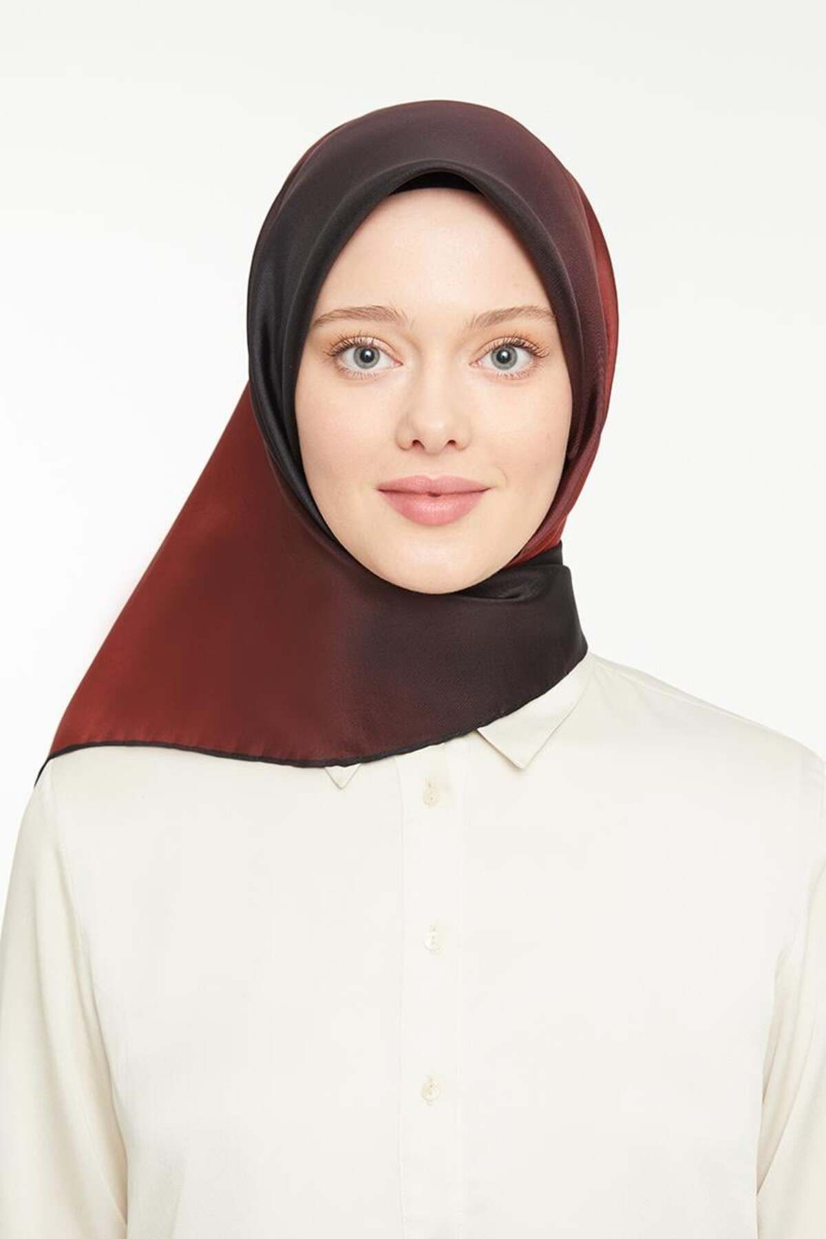 روسری نارنجی کاشی Twill IPEK خالص Levidor
