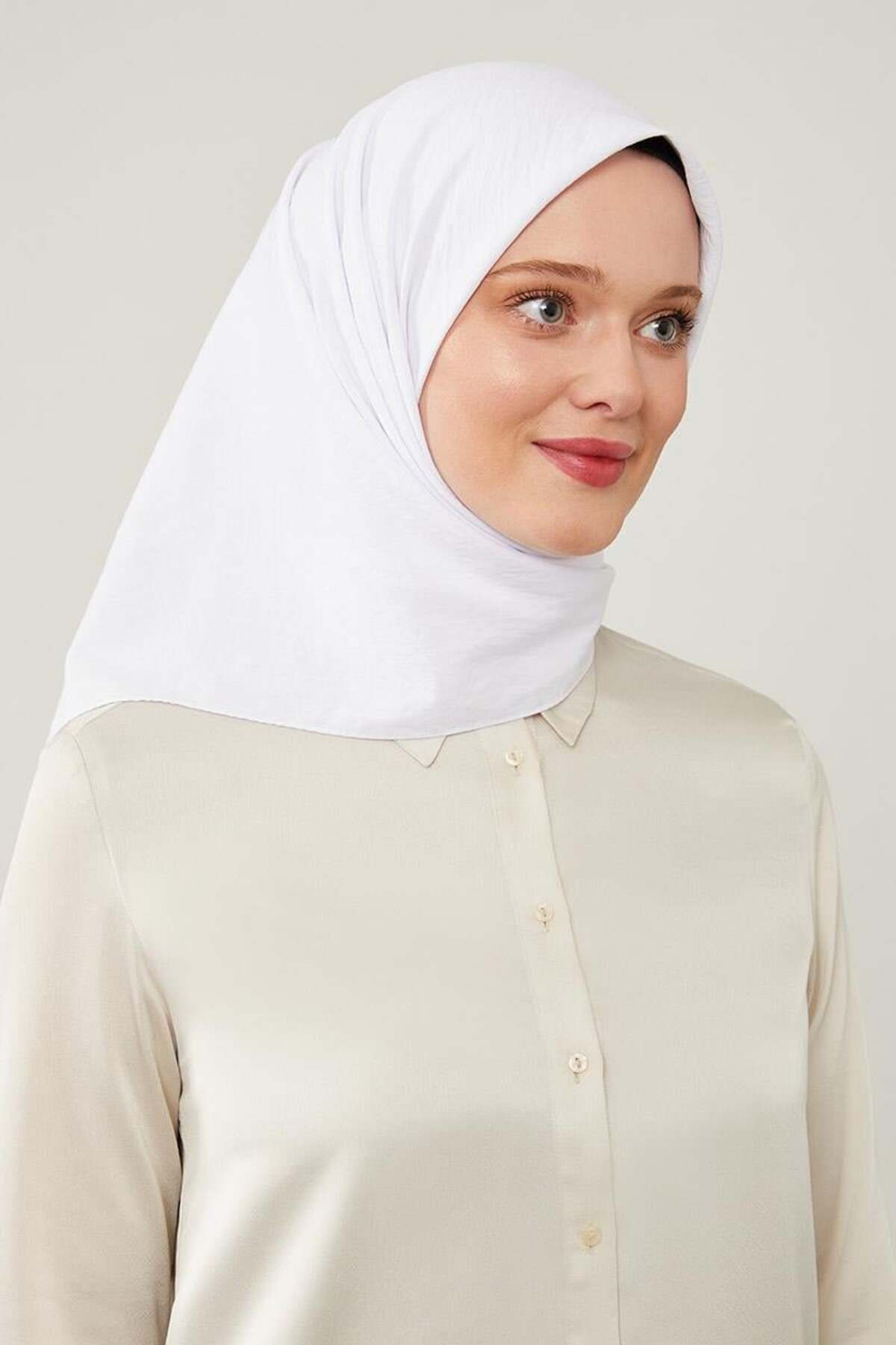 روسری سفید مربع جازز پنبه Levidor