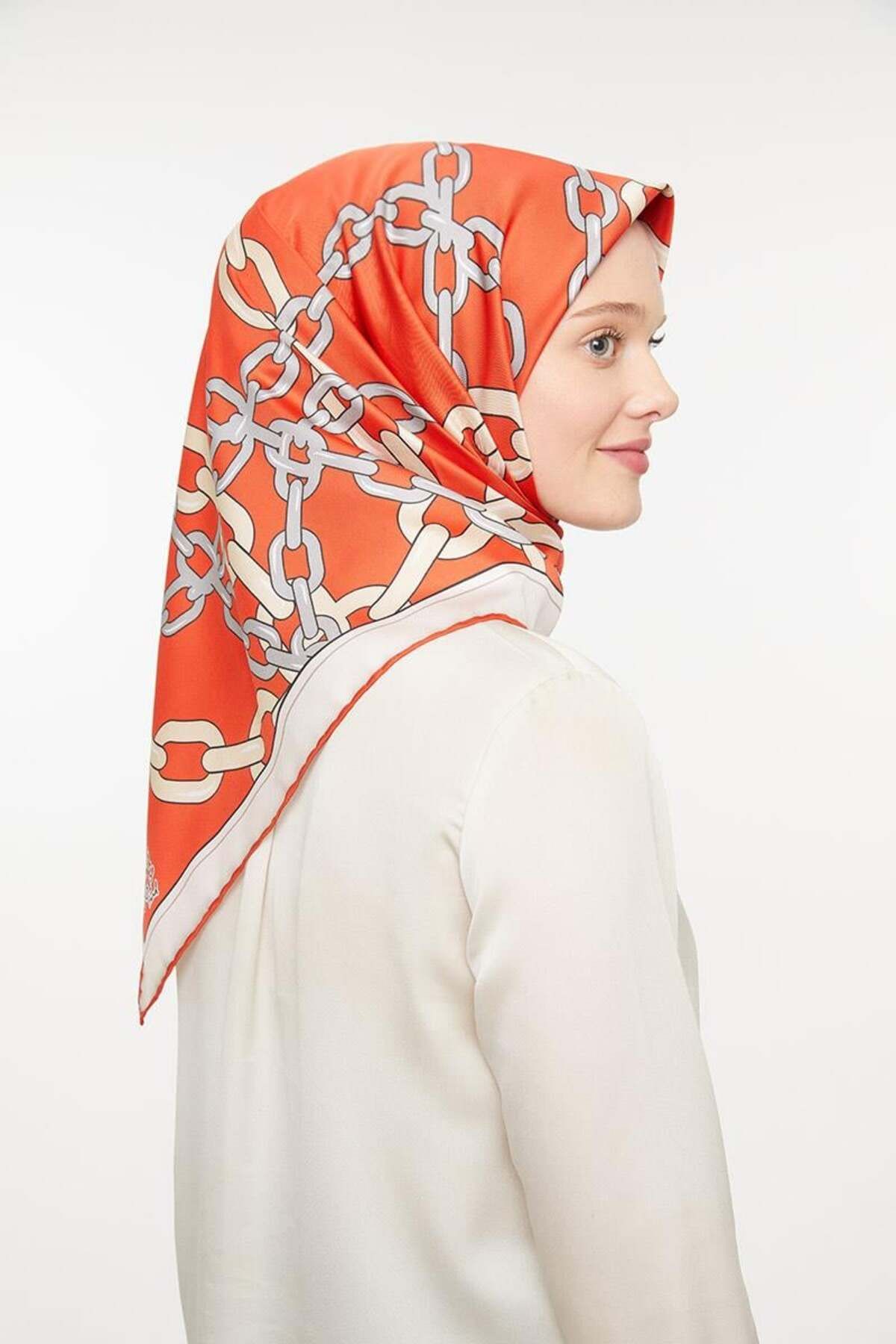 روسری صورتی Twill Trend اورجینال Levidor