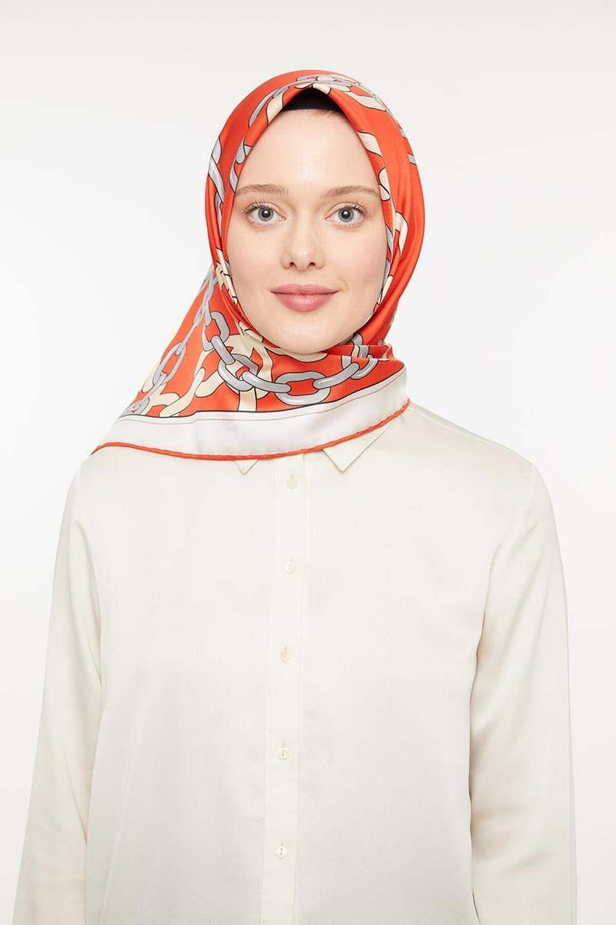 روسری صورتی Twill Trend اورجینال Levidor