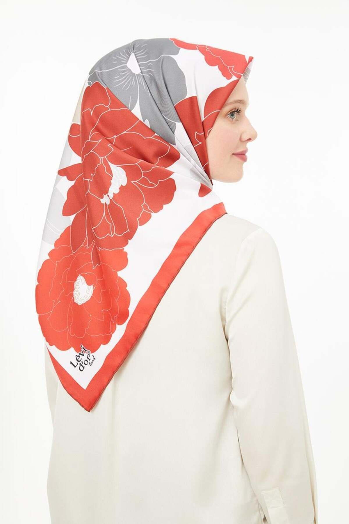 روسری قرمز Twill Trend اورجینال Levidor