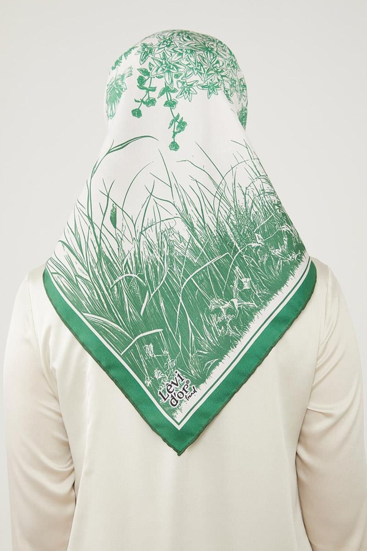 روسری سبز Twill Trend Green Nehe Levidor
