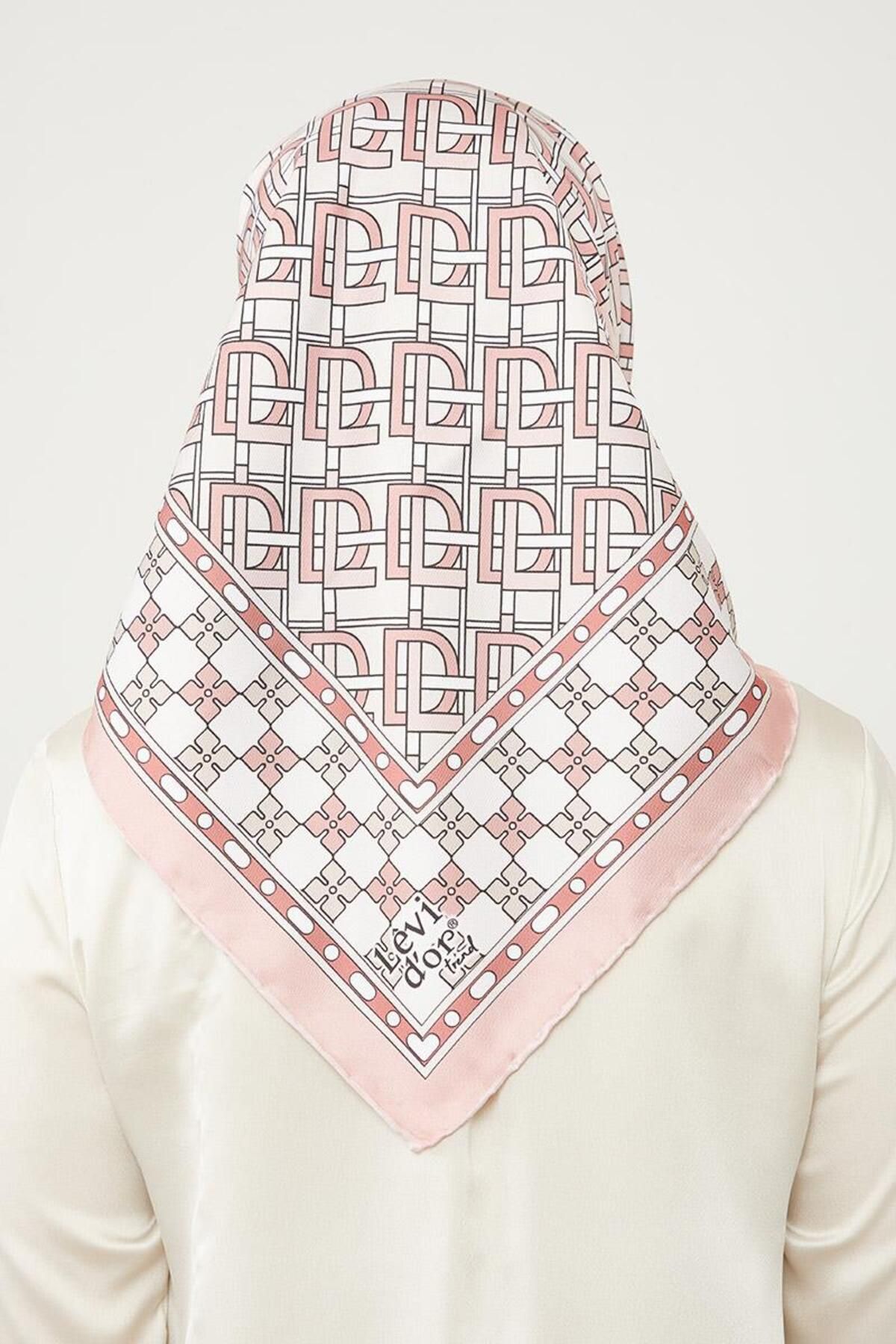 روسری صورتی Twill Trend LVD اورجینال Levidor