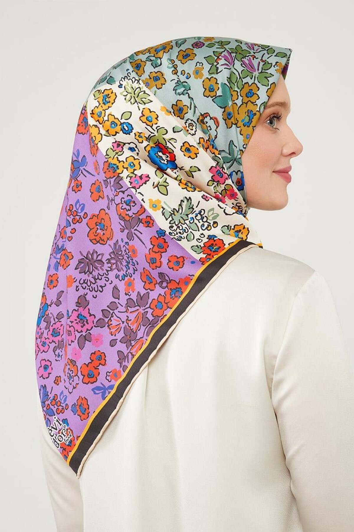 روسری بنفش Twill Trend Mine Purple Levidor