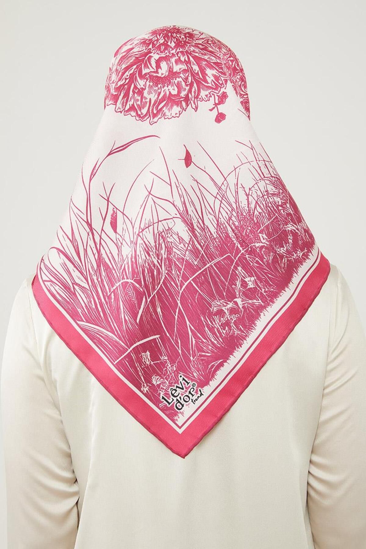 روسری صورتی Twill Trend Fuchsia اورجینال Levidor