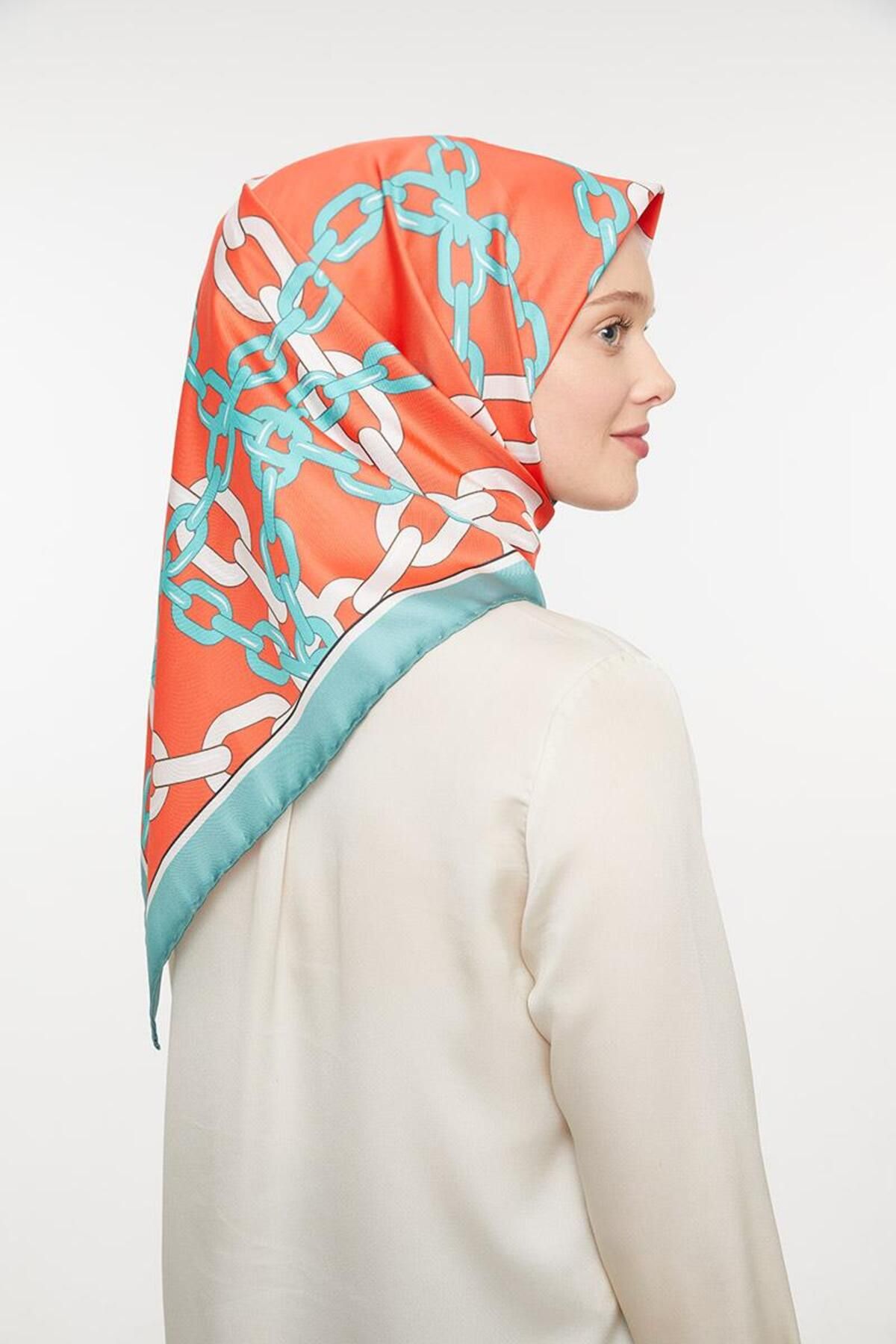 روسری آبی Twill Trend اورجینال Levidor