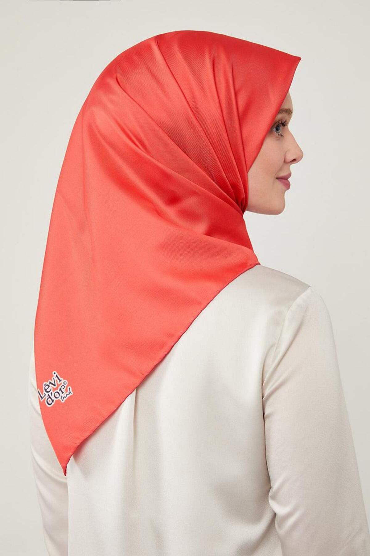 روسری قرمز Twil Red Lold Color Trender Levidor