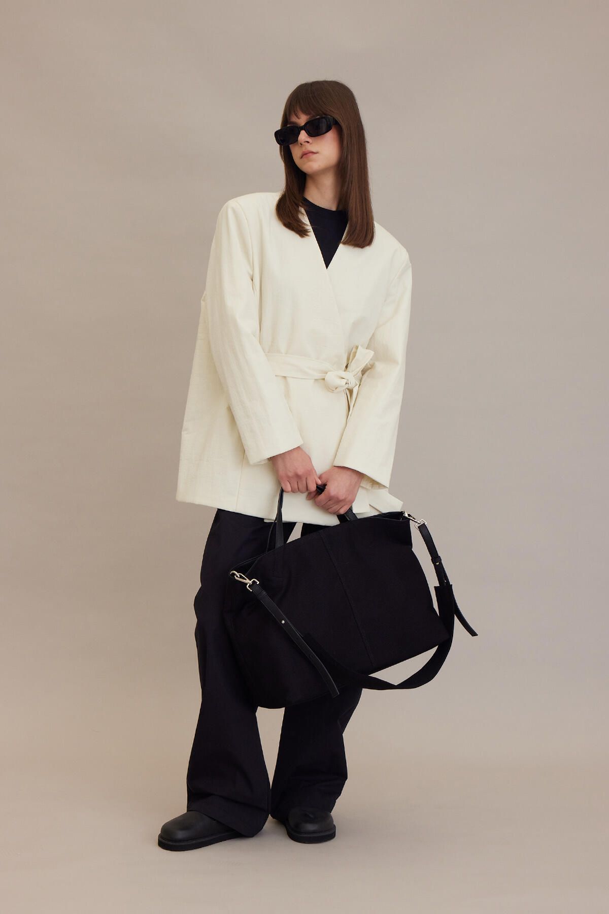 Manuka-KIMONO STYLE FILLED BLAZER JACKET VANILLA 6