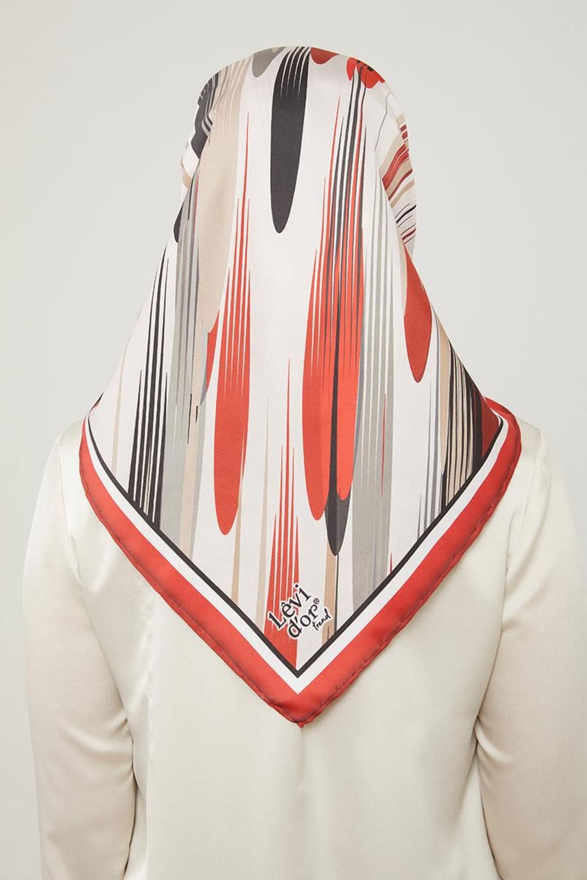 روسری قرمز Twill Trend اورجینال Levidor