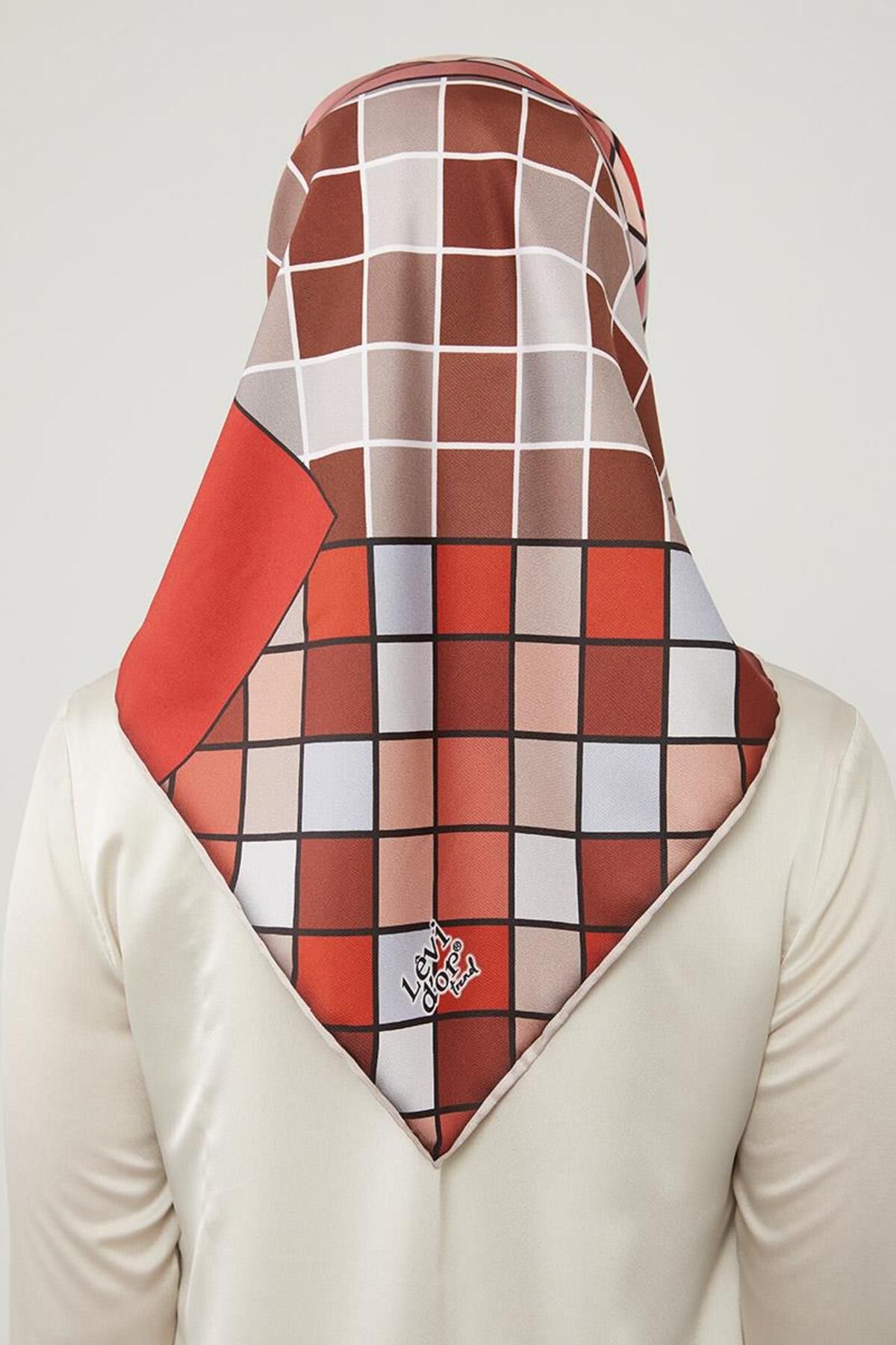 روسری قرمز روند بررسی با Twill الگوی Levidor