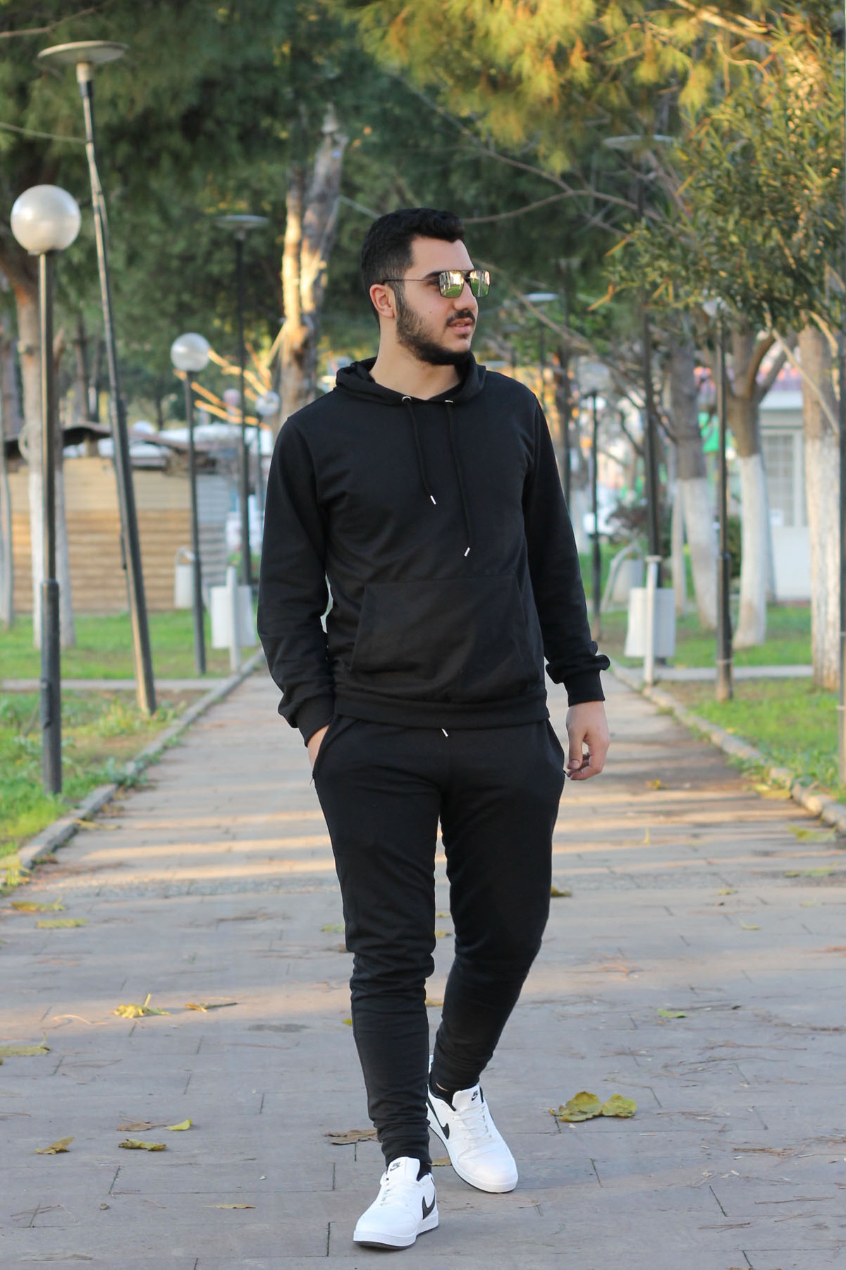 شلوار گرمکن مردانه مشکی han elegant | 25022010 اورجینال - تصویر 2