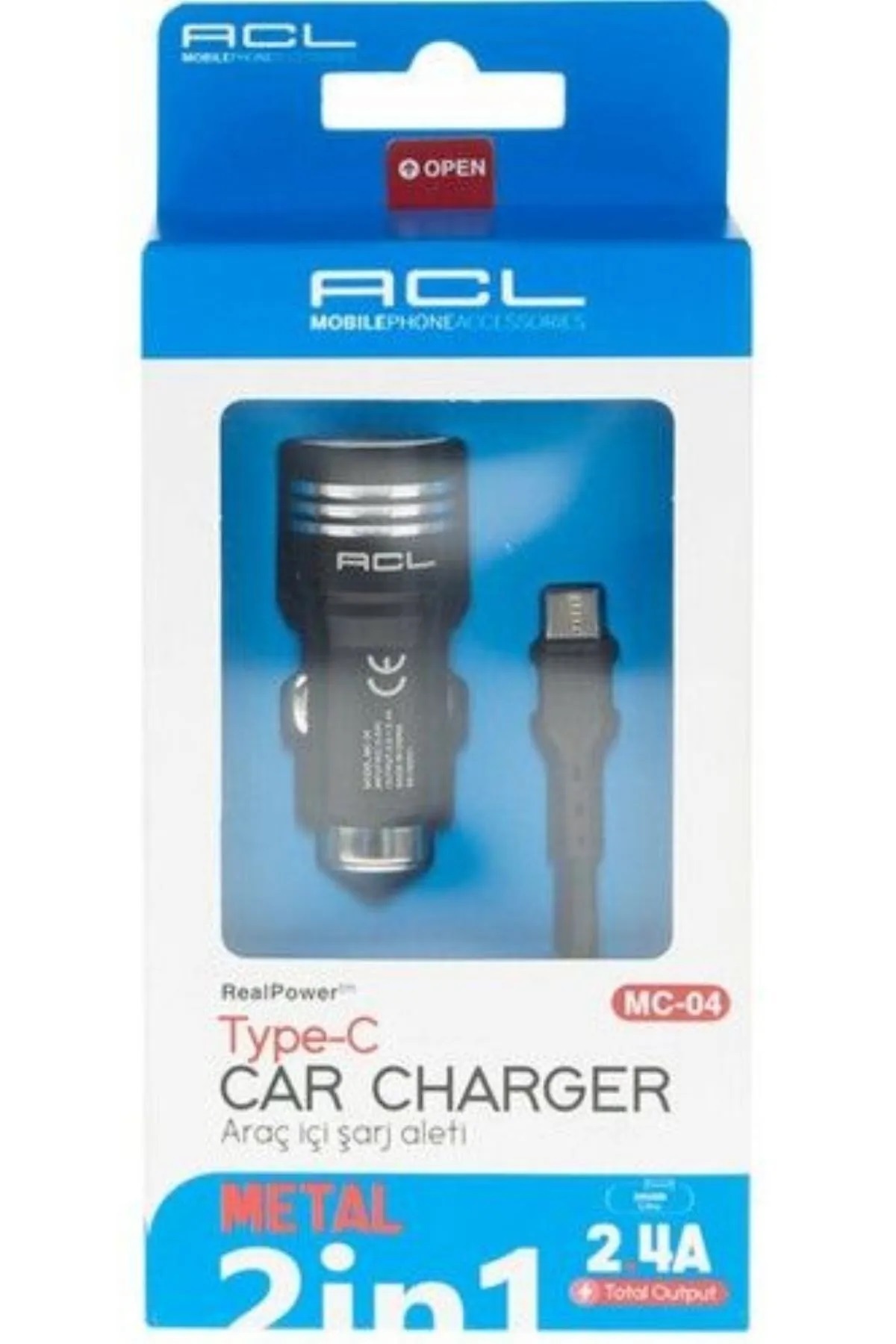 ACL Mc-03 2.4a 2xusb Full Metal 1mt Lightning Kablo
