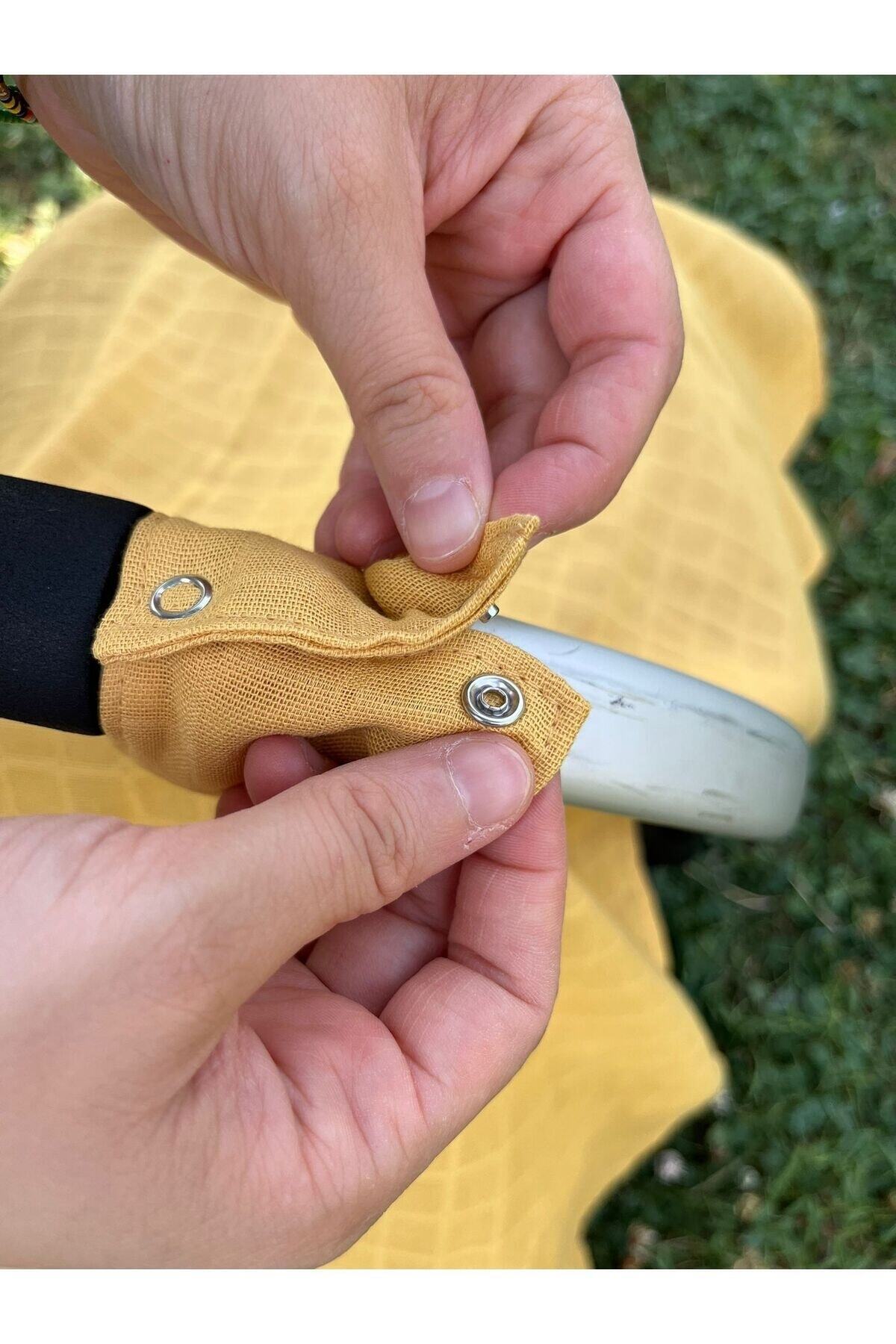 runbaby Run Baby Müslin Kumaş çıt Çıtlı Puset Örtüsü (HARDAL) 75x100cm fotoğrafı 6 (önizleme)