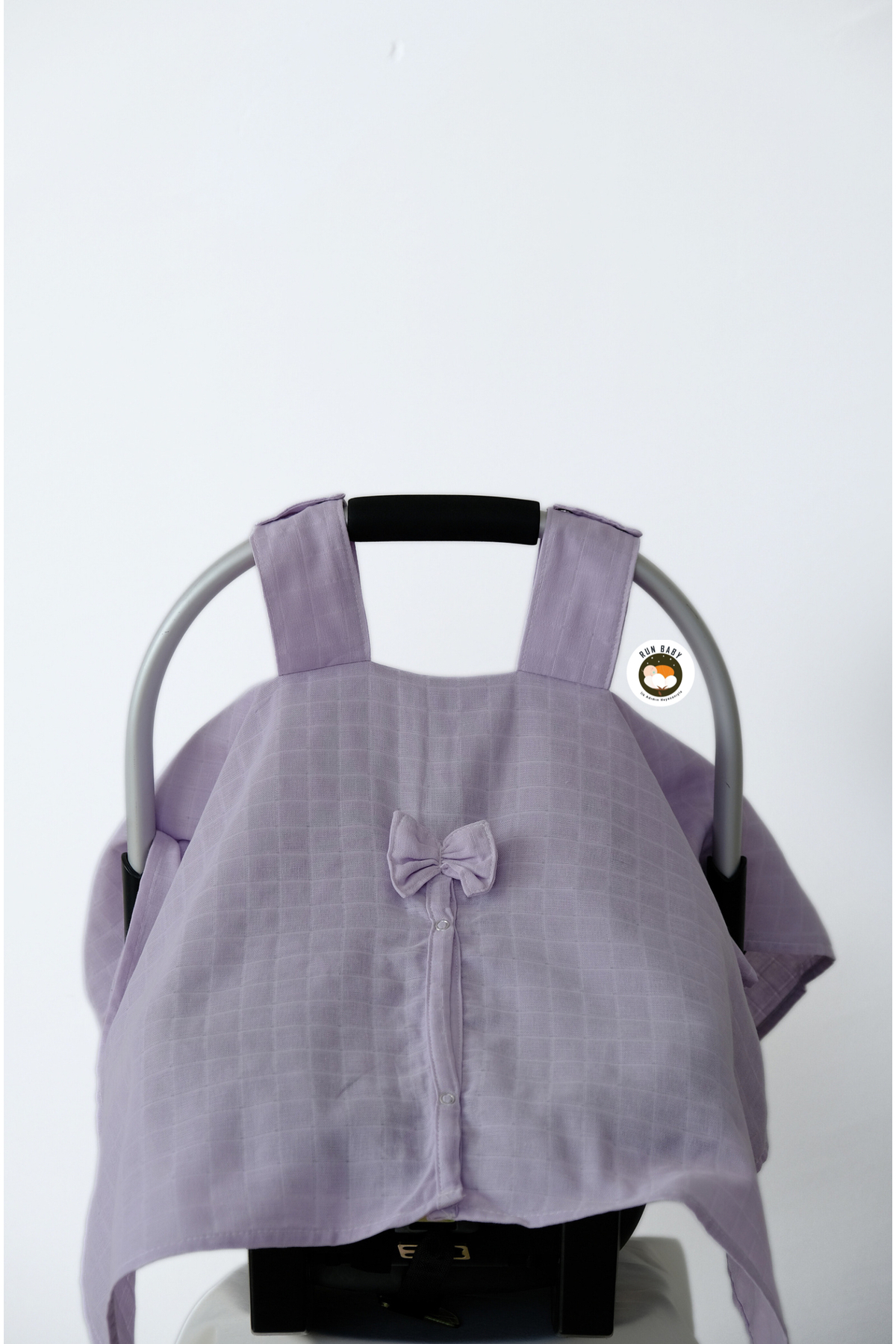 runbaby Run Baby Müslin Kumaş çıt Çıtlı Puset Örtüsü (LİLA) 75x100cm fotoğrafı 2 (önizleme)