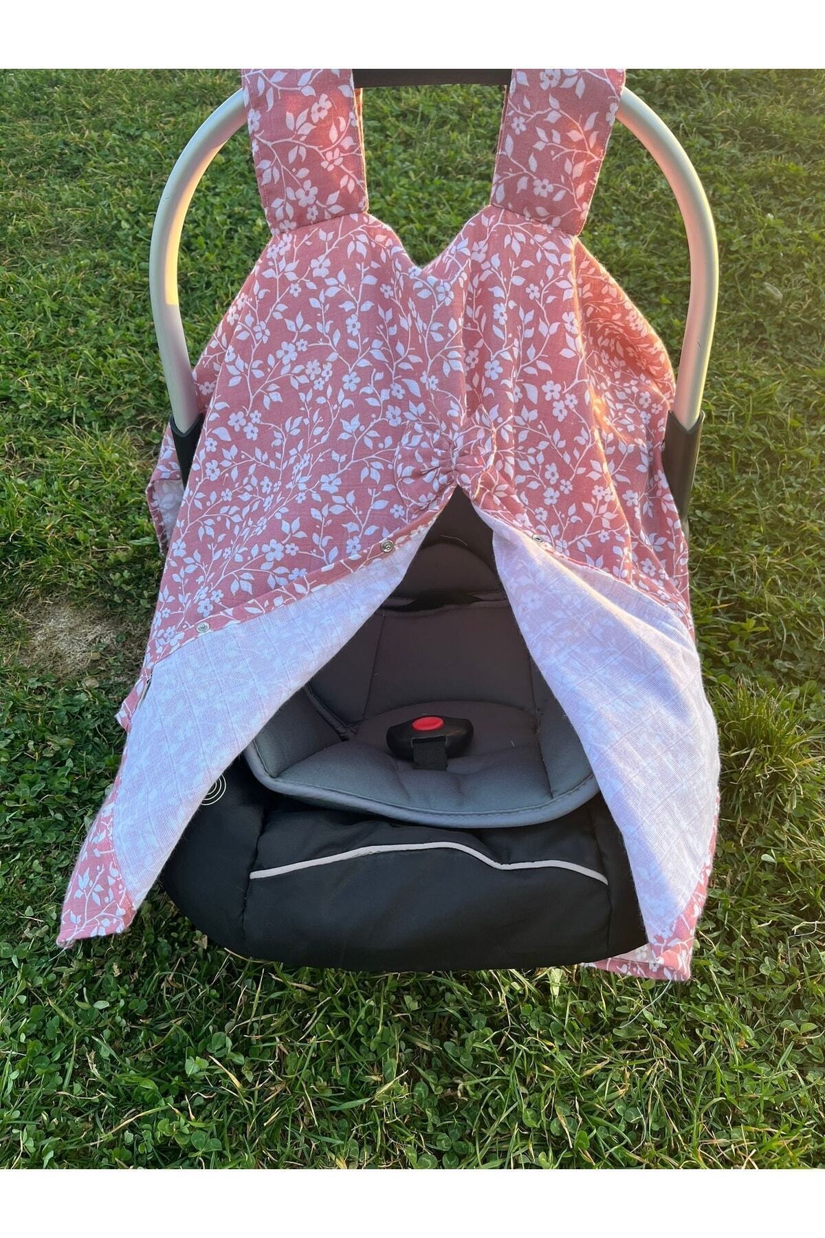 runbaby Run Baby Müslin Kumaş çıt Çıtlı Puset Örtüsü (PEMBE ÇİÇEK) 75x100cm fotoğrafı 7 (önizleme)