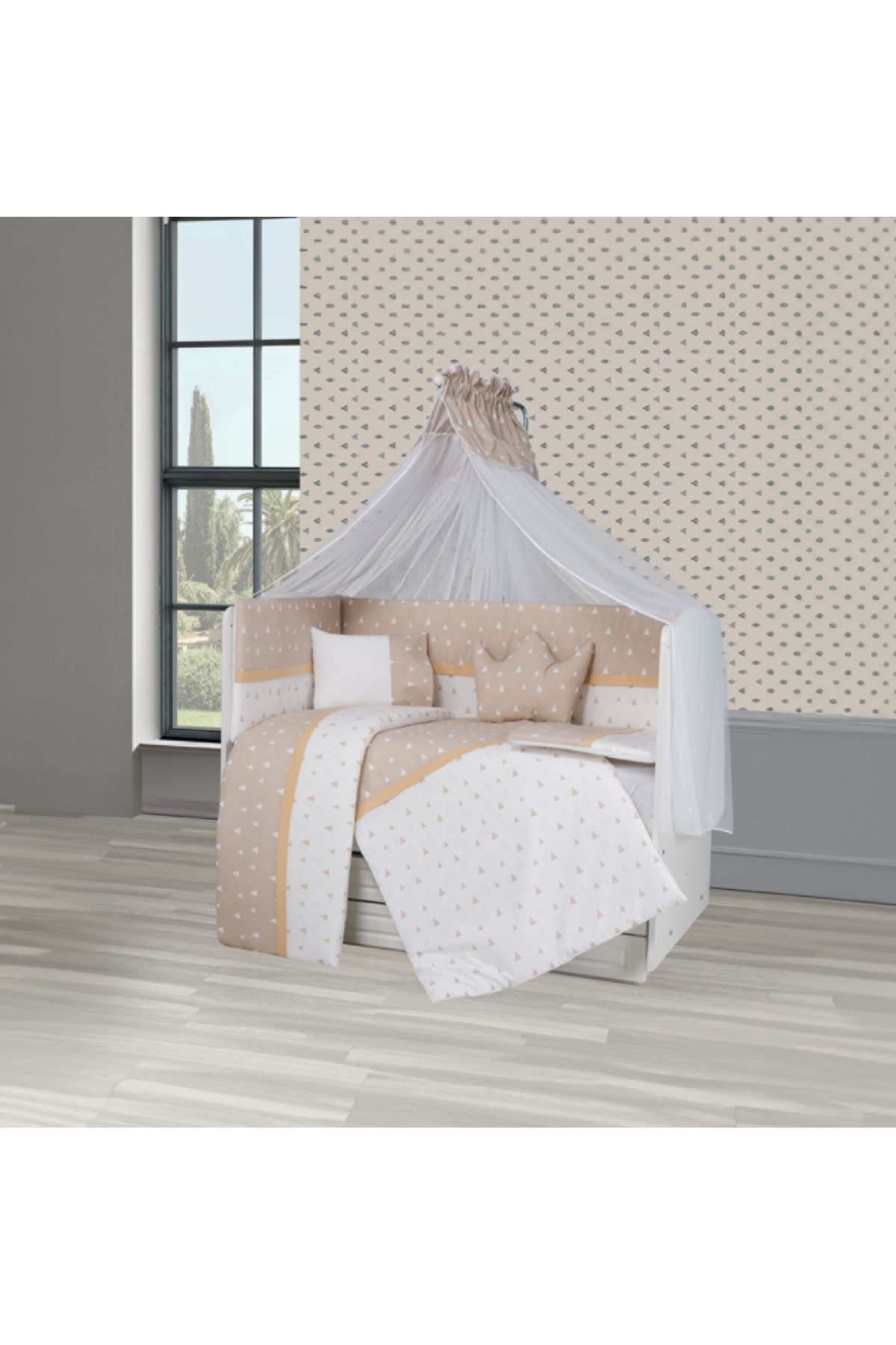 Tugu Home&baby Doğa %100 Pamuk 10 Parça 60x120 Cm Beşik Uyku Seti,bTakımı bebek Uyku ,anne Yanı Set