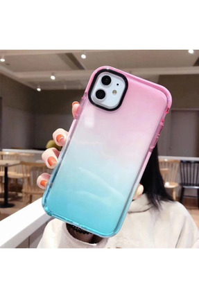 SPEEDACCESSORY IPHONE 12 ÇİFT RENK PEMBE MAVİ TELEFON KILIFI