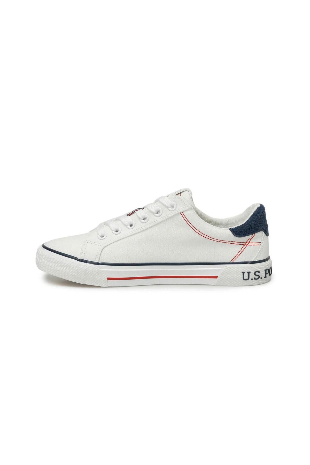 اسنیکر سفید زنانه پایه چوگان ASSN. کفش ورزشی روزانه راشل 4FX U.S. Polo Assn.