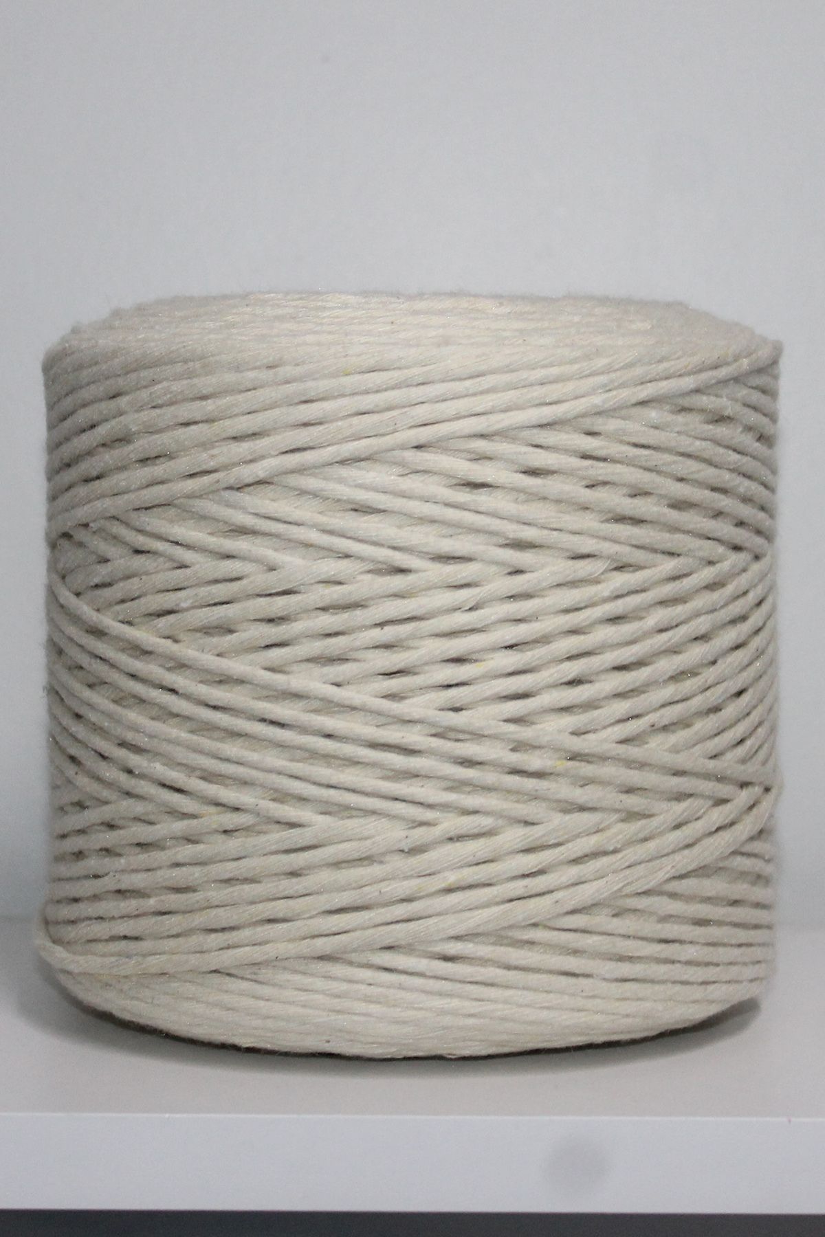 Bevella Macrame Cord-Macrame Rope Ecru Color 1 kg 3 mm Single Twist Scannable Macrame Rope 2