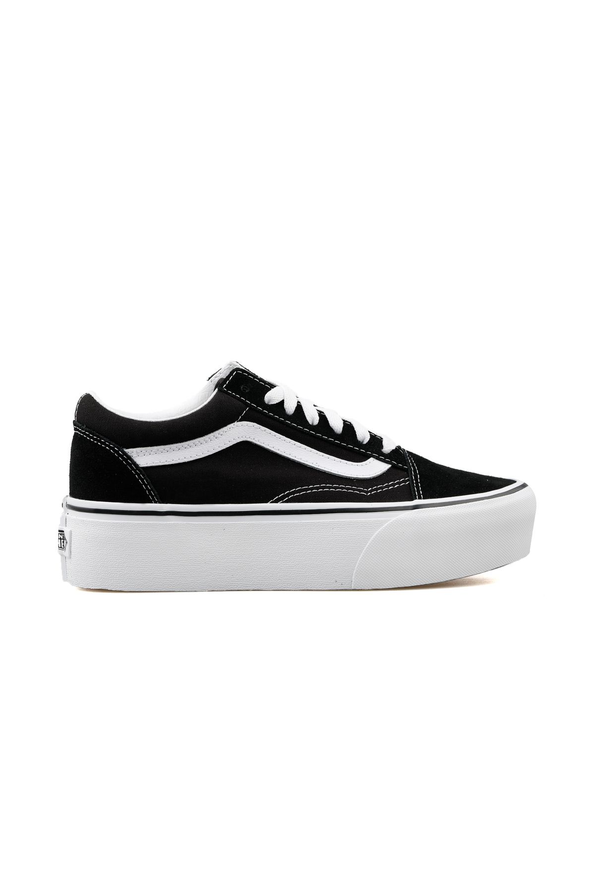Vans-Ua Old Skool Stackform Pantofi casual pentru femei cu toc înalt, pantofi negru 2